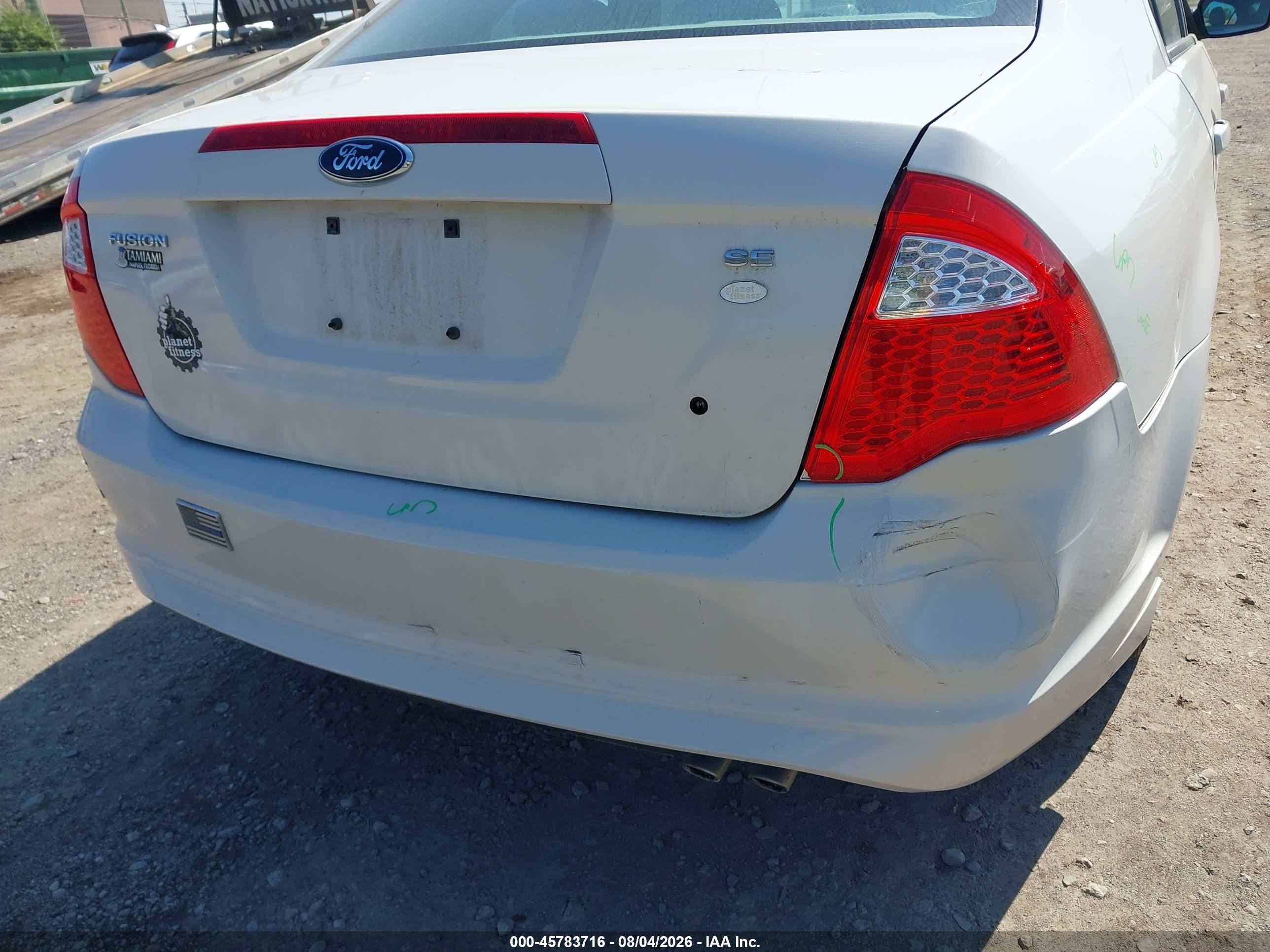 2010 Ford Fusion Se White vin: 3FAHP0HA6AR295981