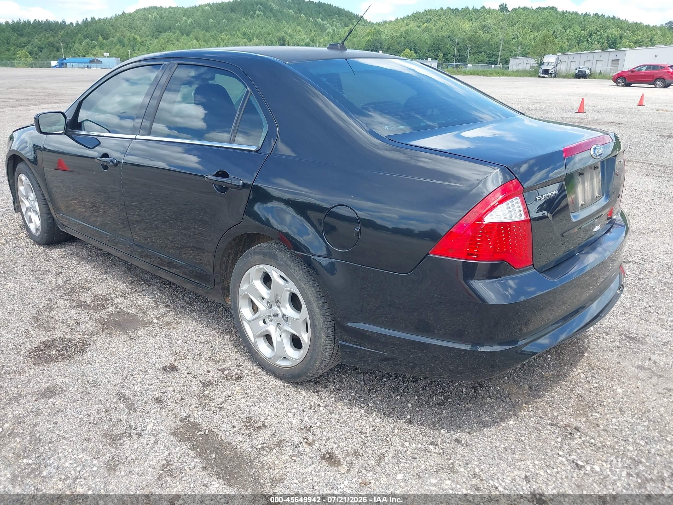 2010 Ford Fusion Se Black vin: 3FAHP0HA6AR331703