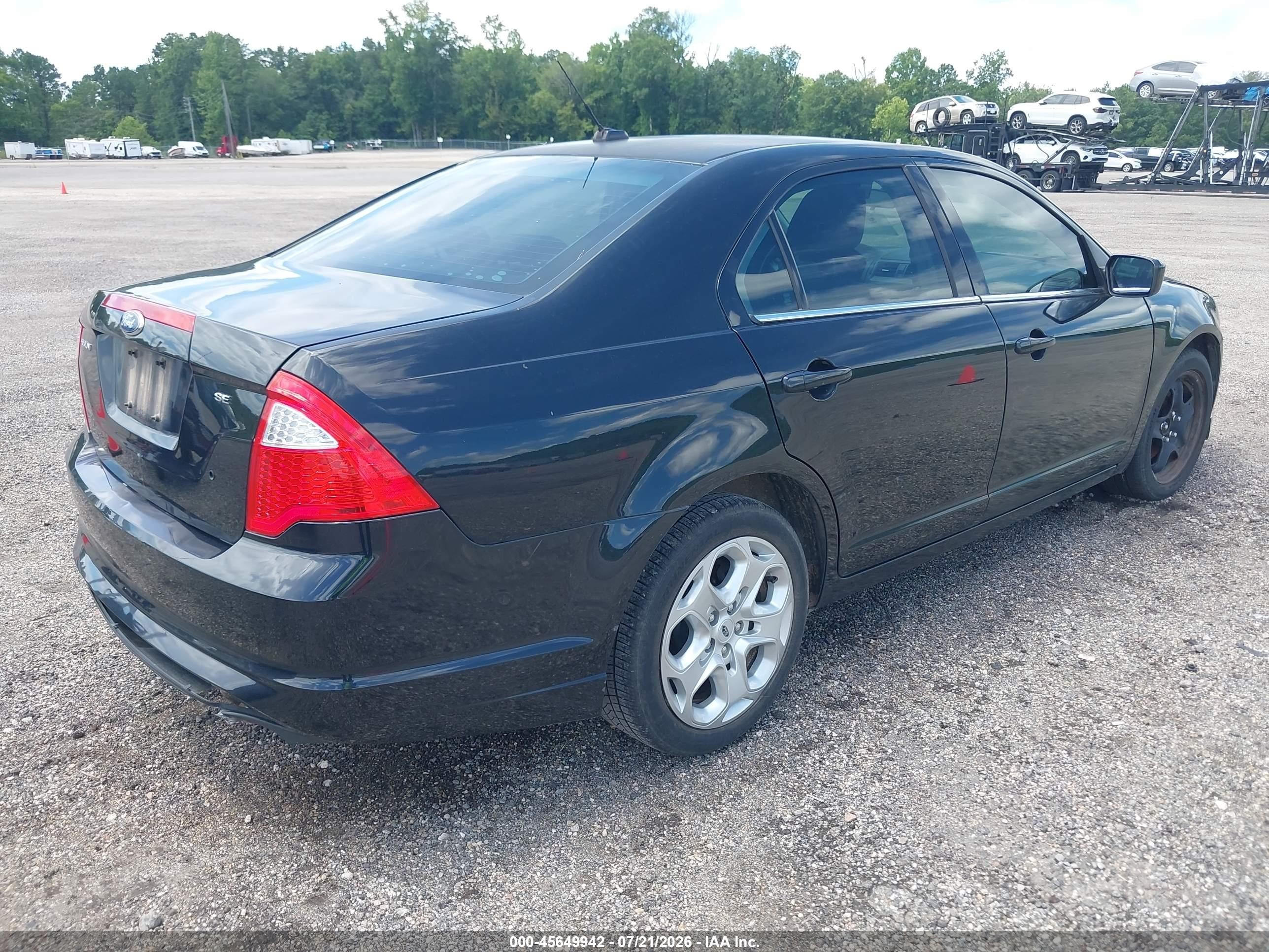 2010 Ford Fusion Se Black vin: 3FAHP0HA6AR331703