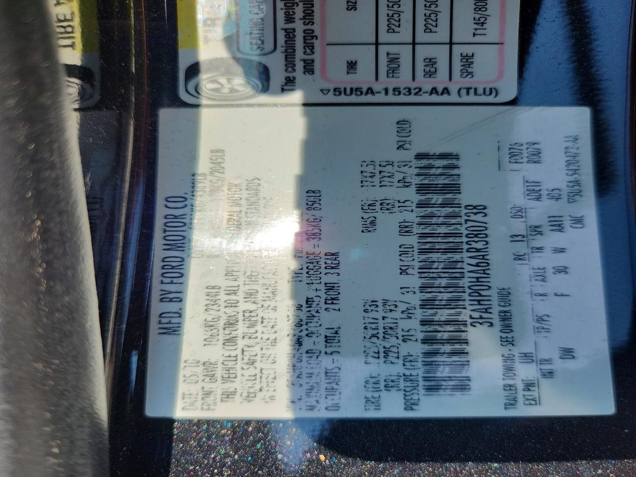 2010 Ford Fusion Se Black vin: 3FAHP0HA6AR380738