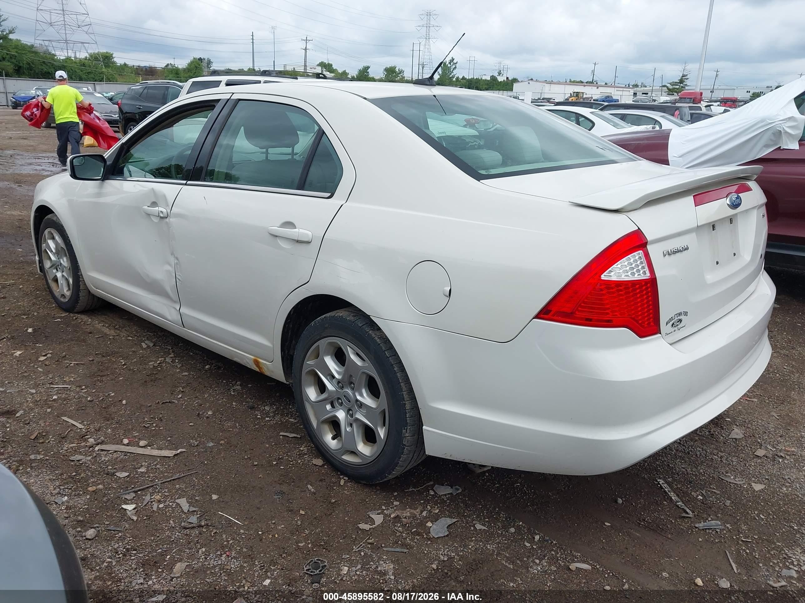 2011 Ford Fusion Se White vin: 3FAHP0HA6BR165006