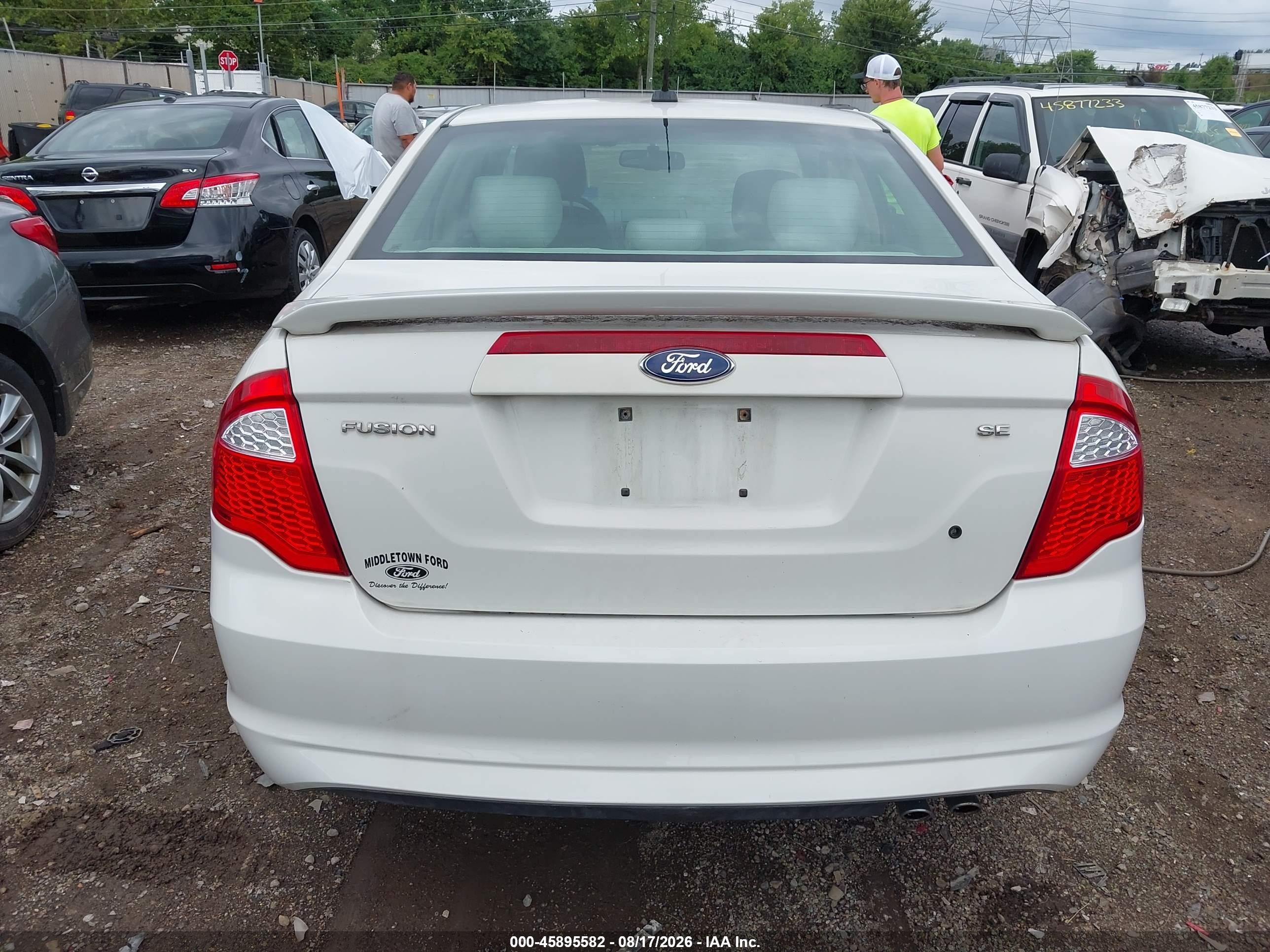 2011 Ford Fusion Se White vin: 3FAHP0HA6BR165006