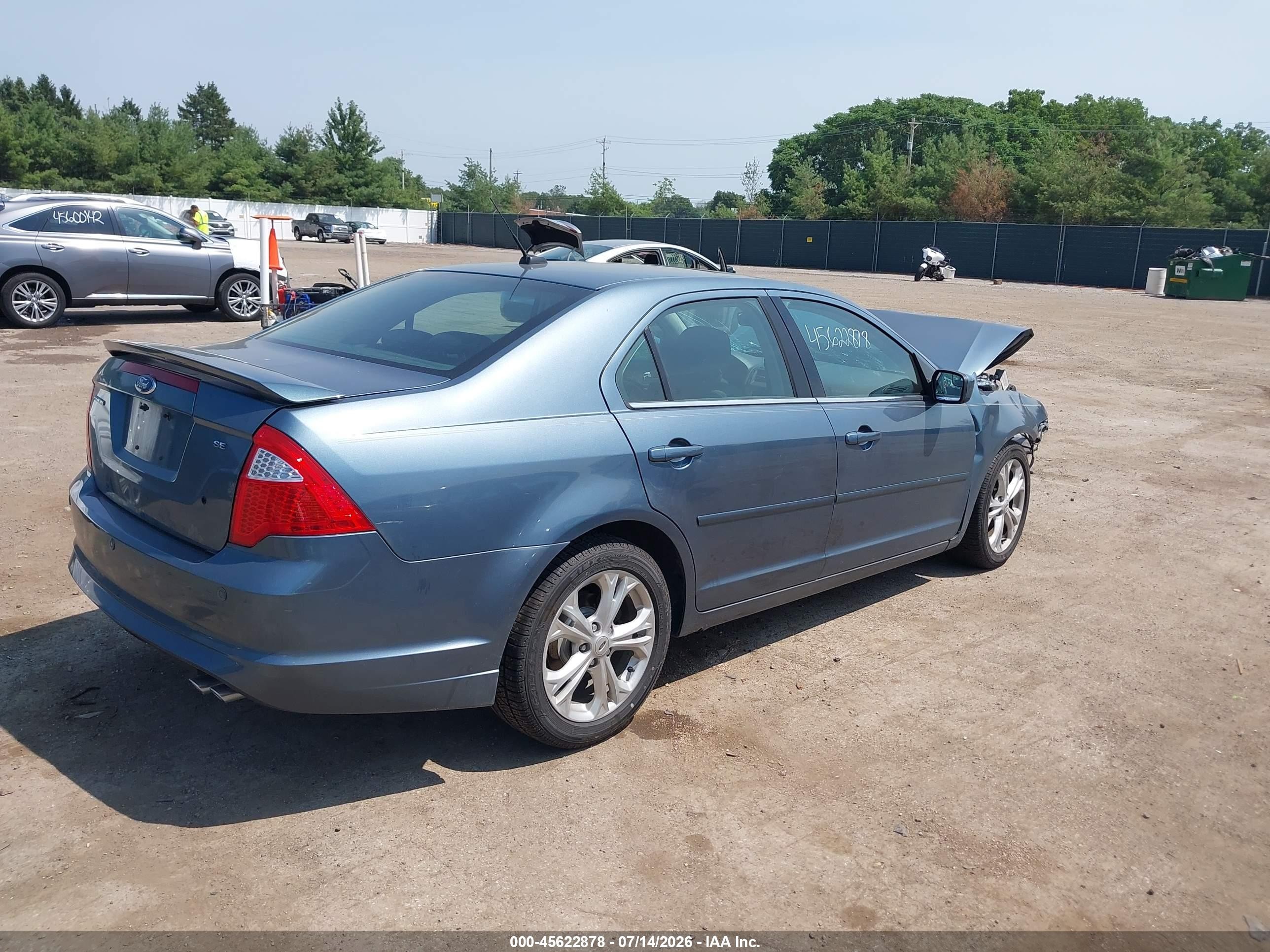 2011 Ford Fusion Se Light Blue vin: 3FAHP0HA6BR334604
