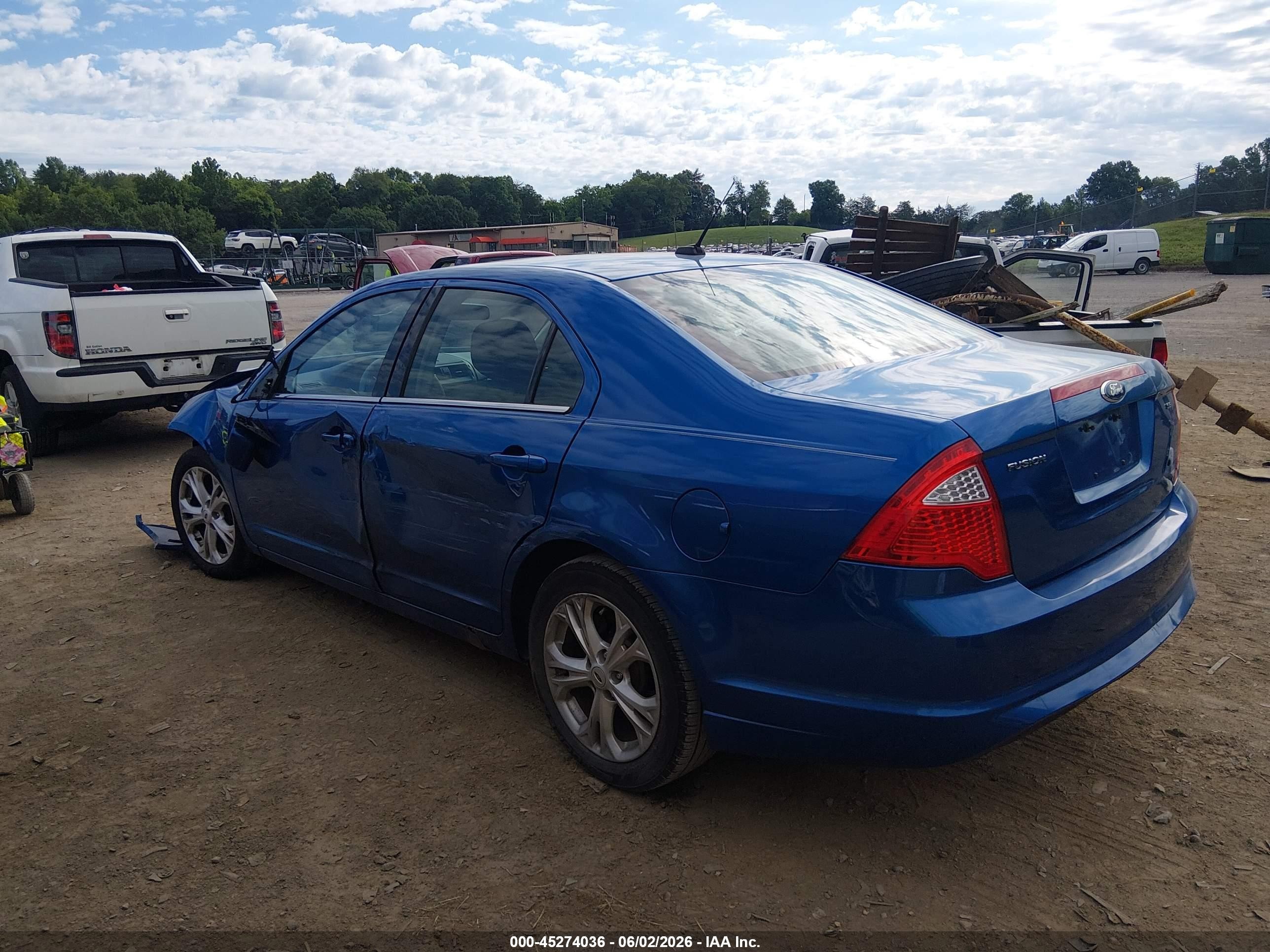 2012 Ford Fusion Se Blue vin: 3FAHP0HA6CR120603