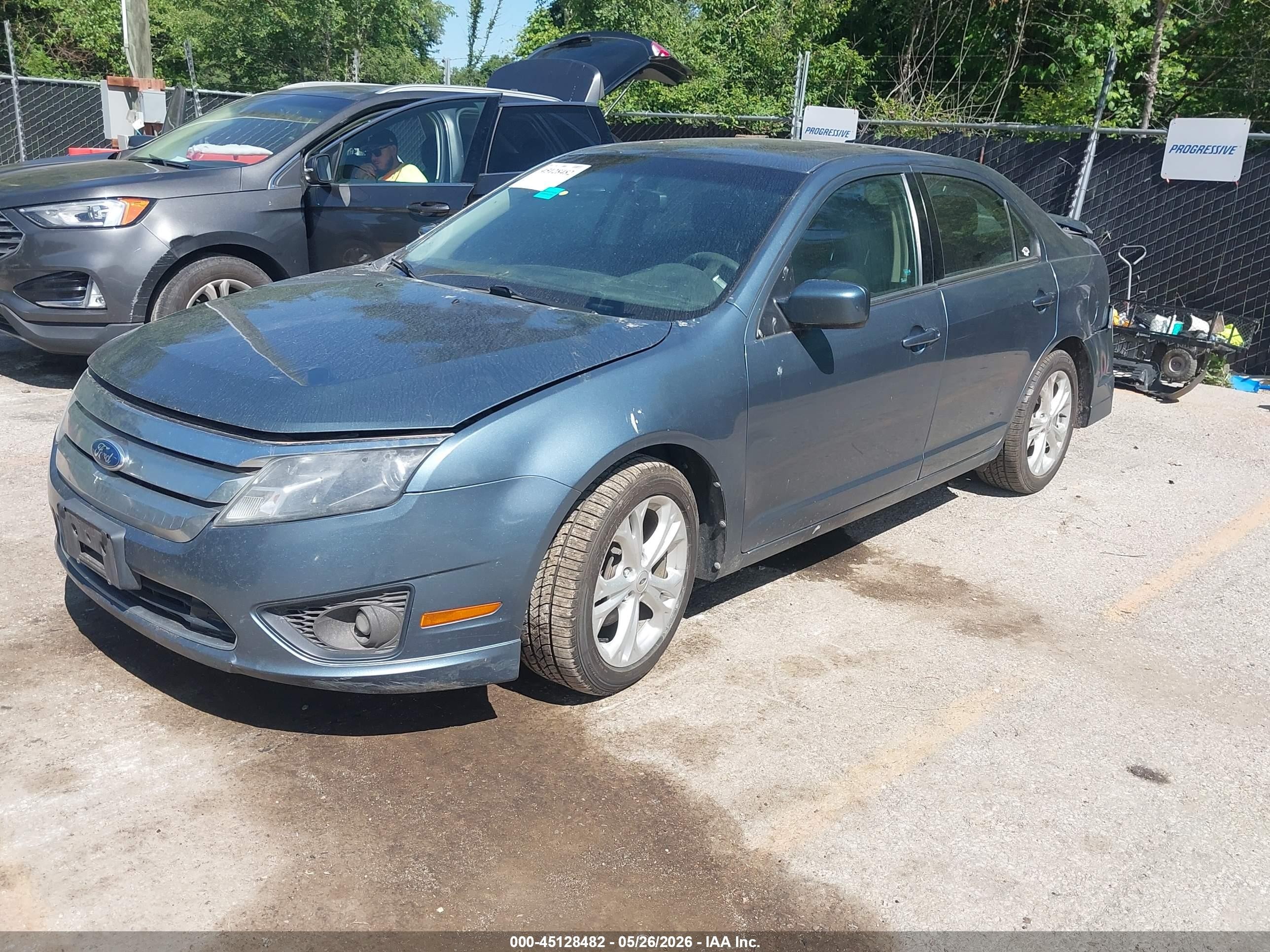 2012 Ford Fusion Se Teal vin: 3FAHP0HA6CR124795