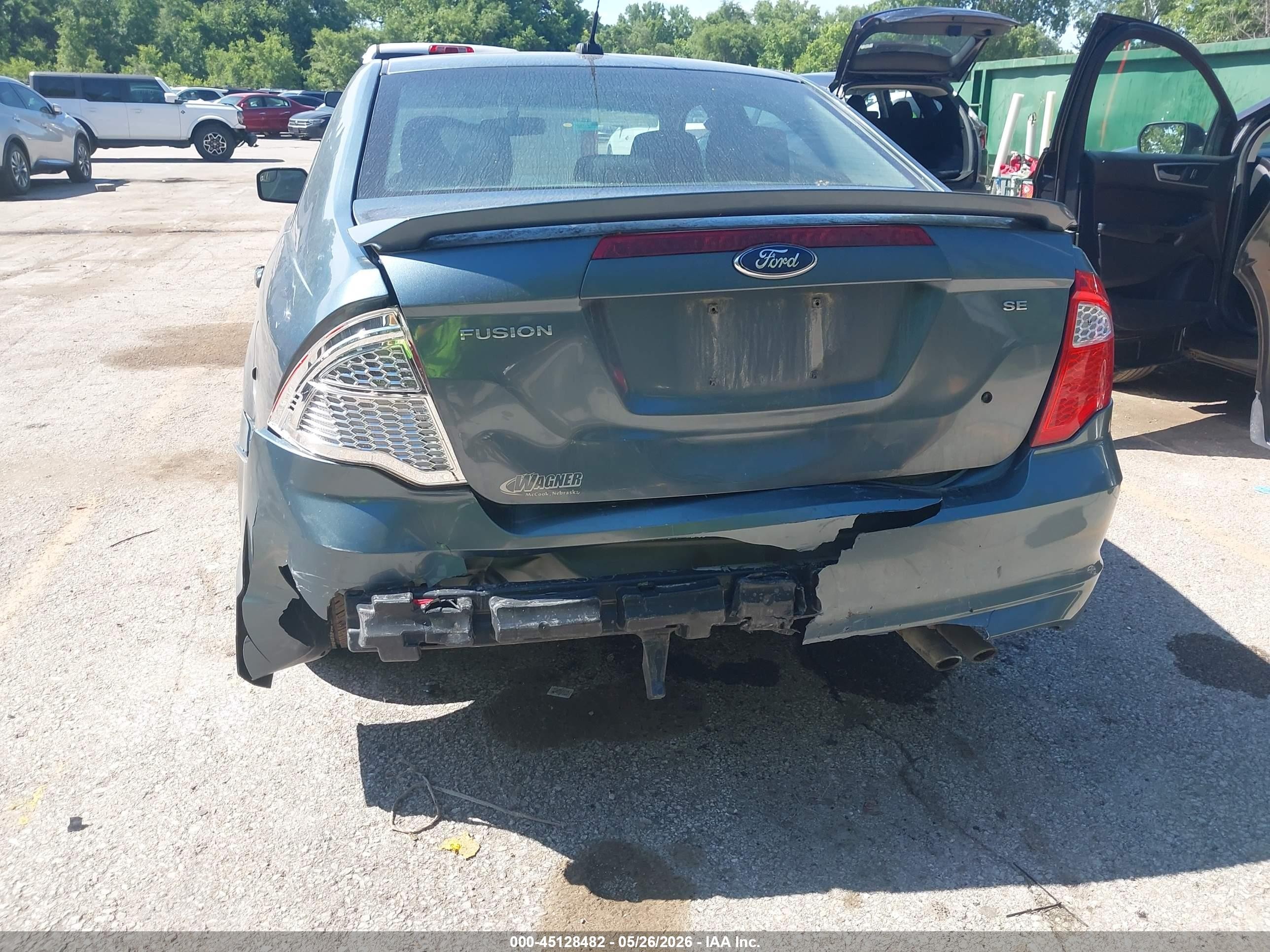 2012 Ford Fusion Se Teal vin: 3FAHP0HA6CR124795
