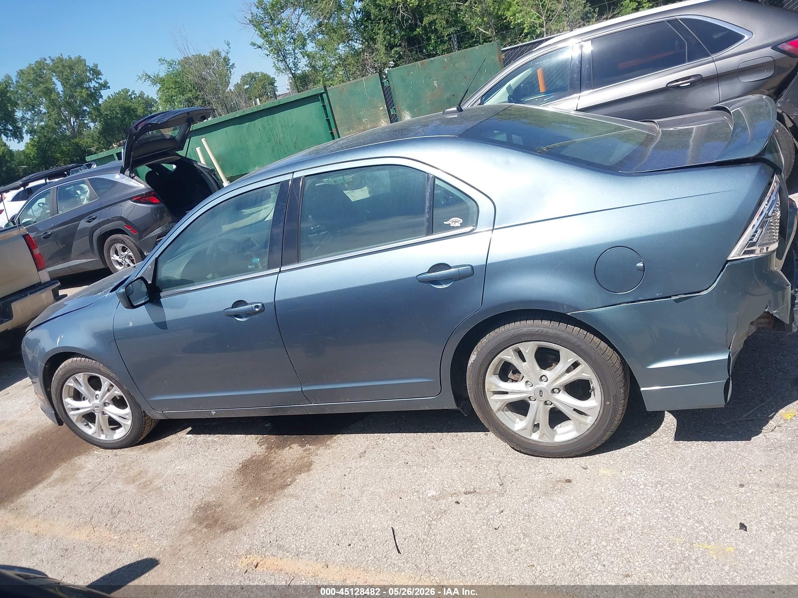 2012 Ford Fusion Se Teal vin: 3FAHP0HA6CR124795