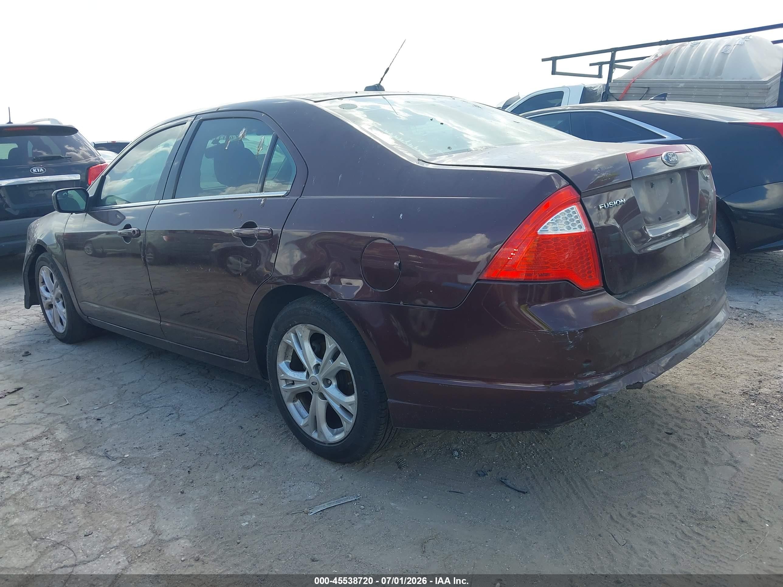 2012 Ford Fusion Se Purple vin: 3FAHP0HA6CR143752