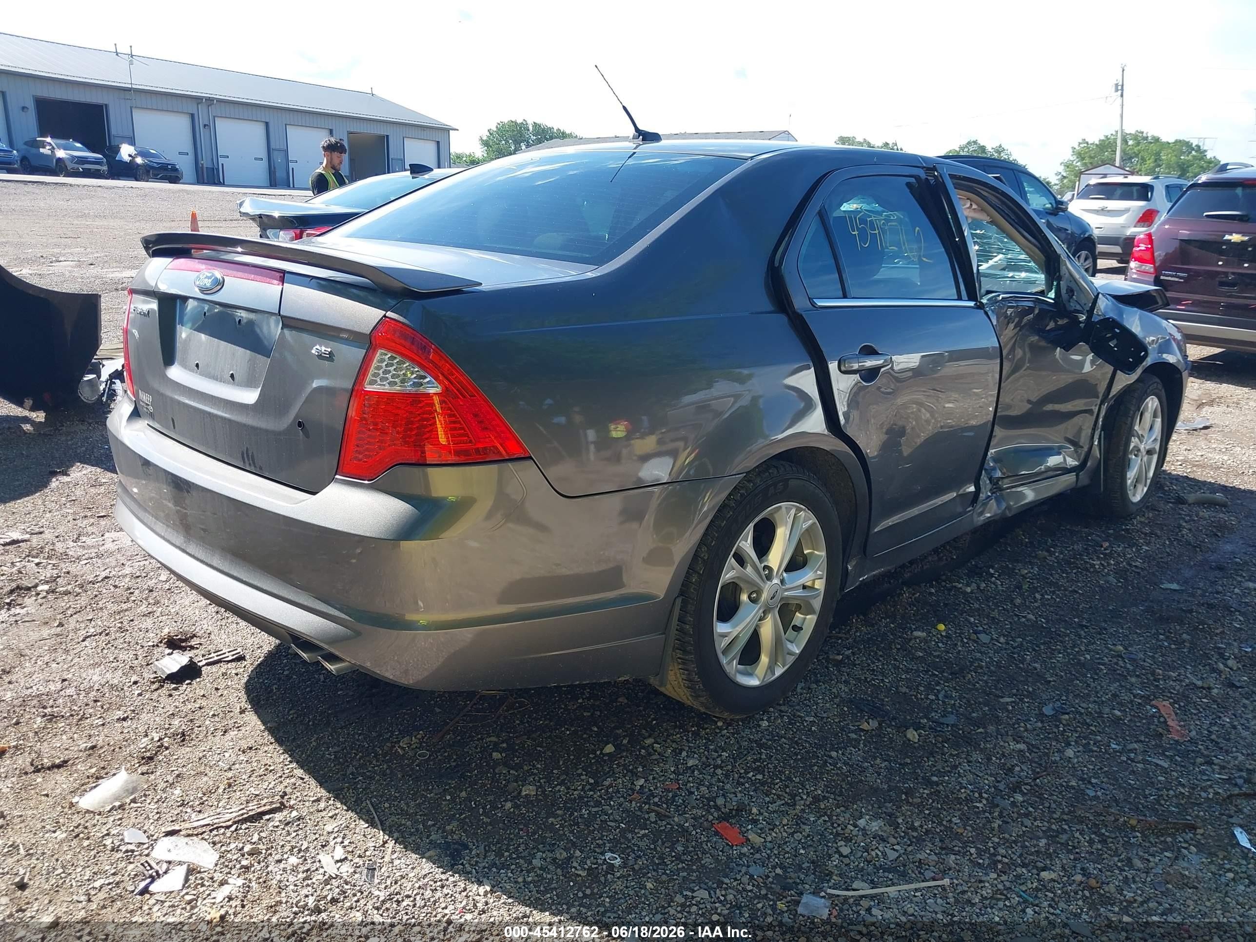 2012 Ford Fusion Se Gray vin: 3FAHP0HA6CR223570