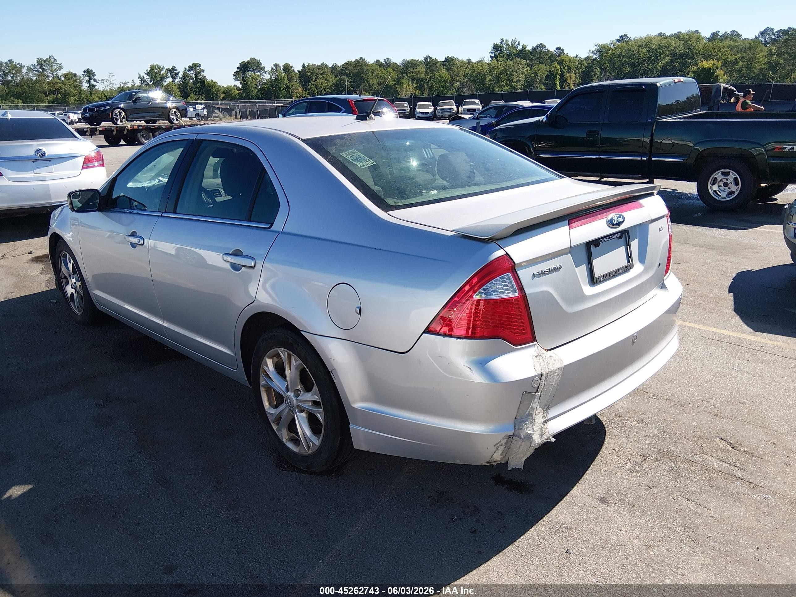 2012 Ford Fusion Se Silver vin: 3FAHP0HA6CR267357