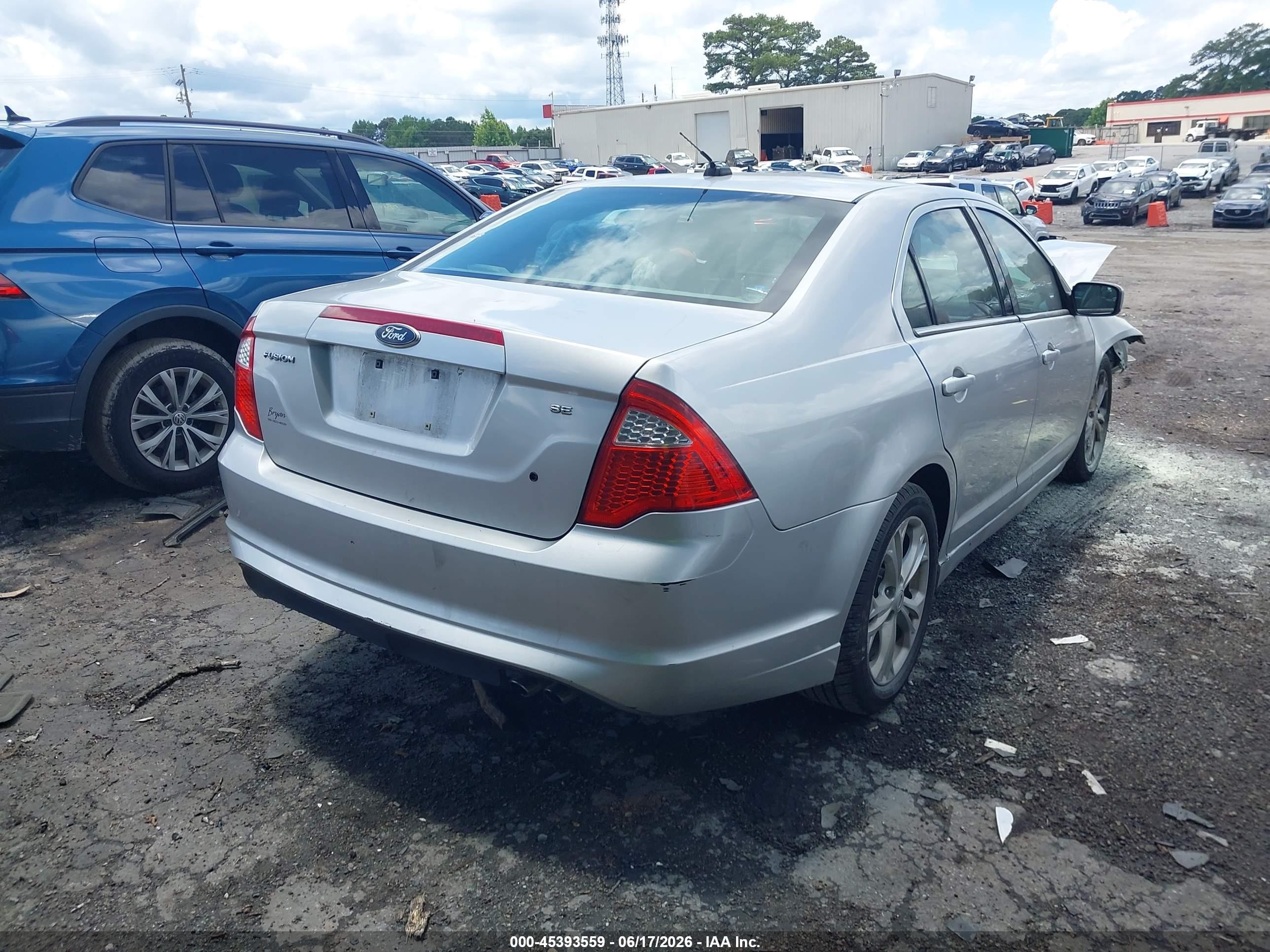 2012 Ford Fusion Se Silver vin: 3FAHP0HA6CR281792