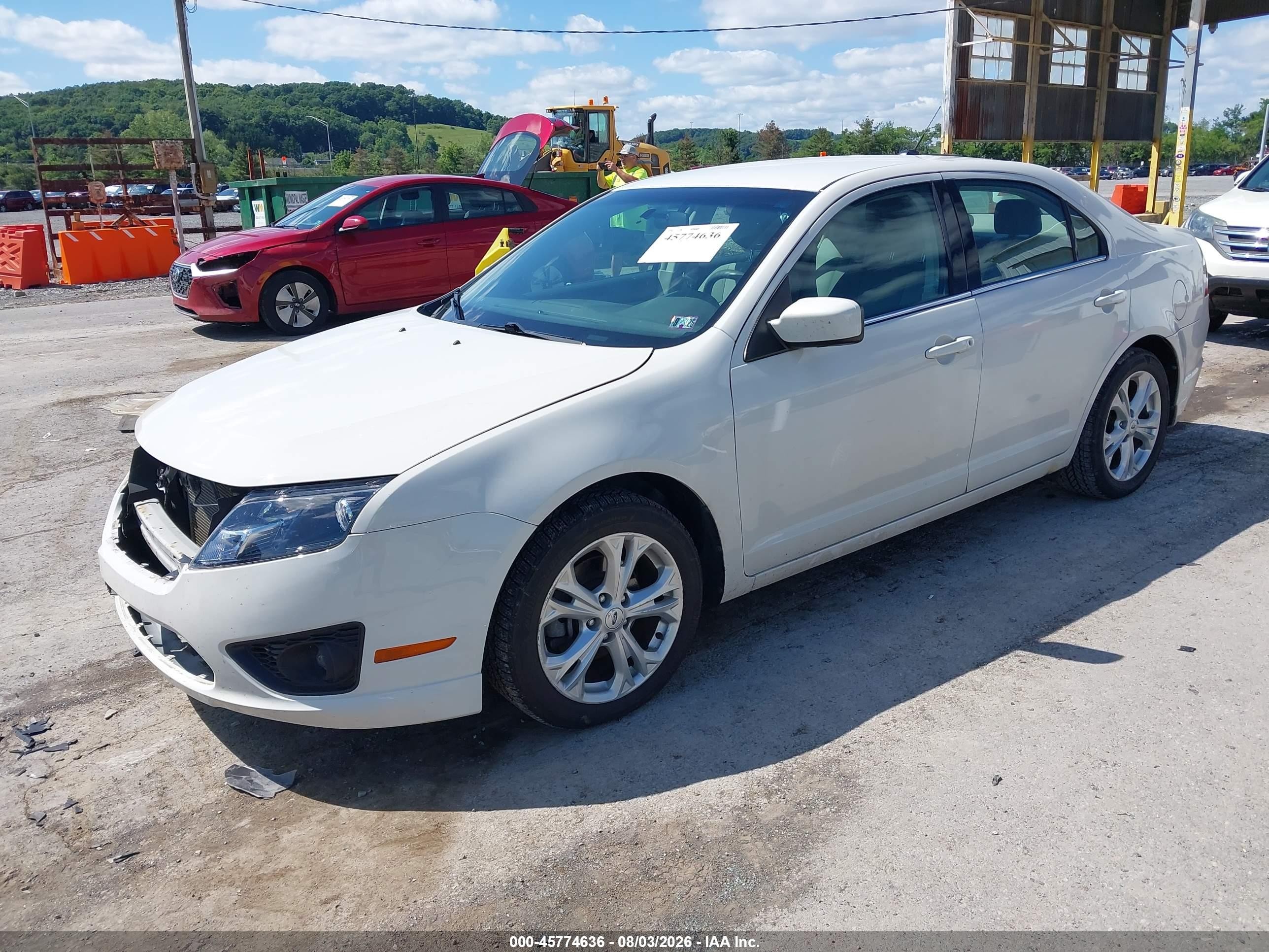 2012 Ford Fusion Se White vin: 3FAHP0HA6CR285194