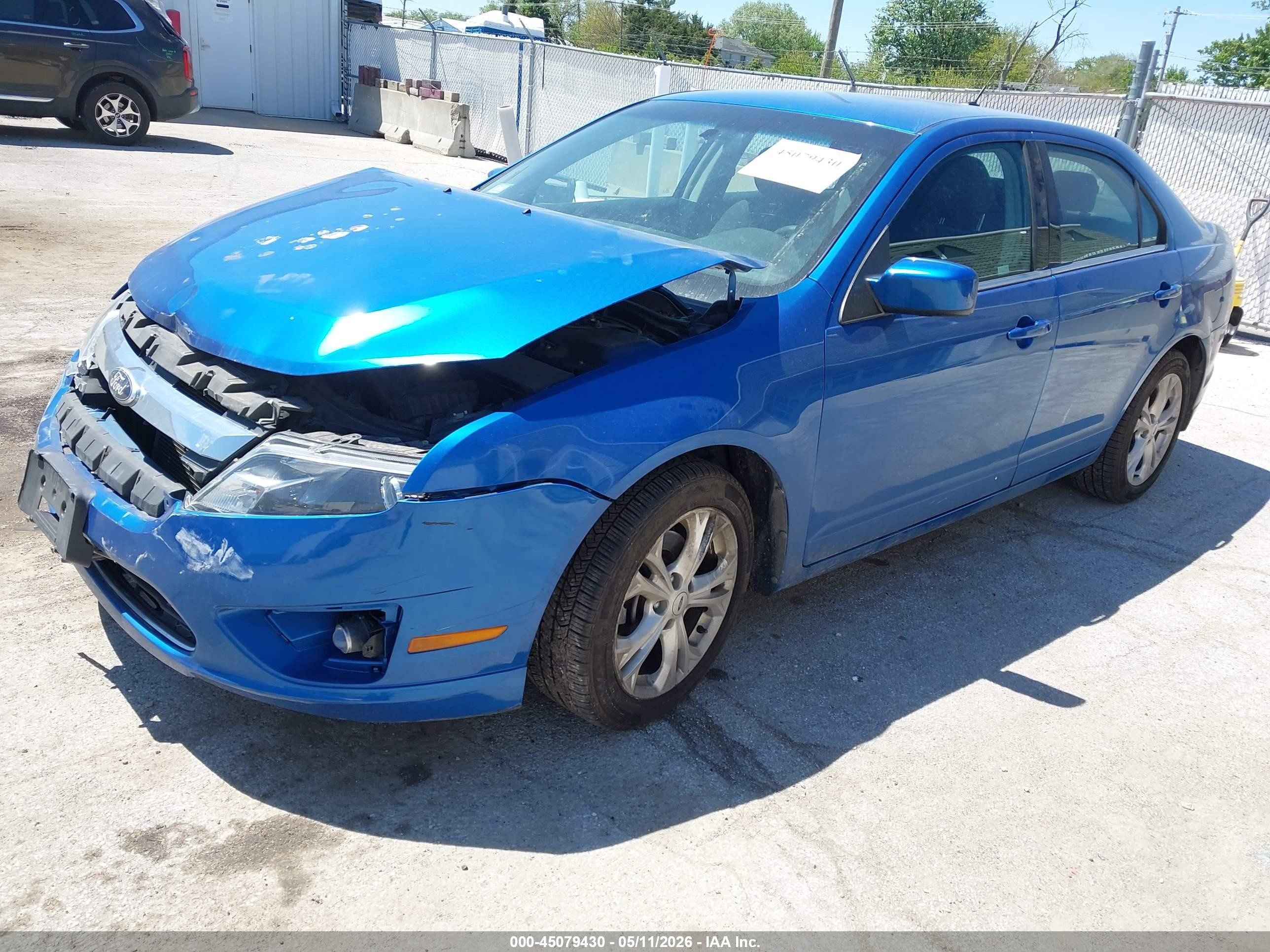 2012 Ford Fusion Se Blue vin: 3FAHP0HA6CR295899