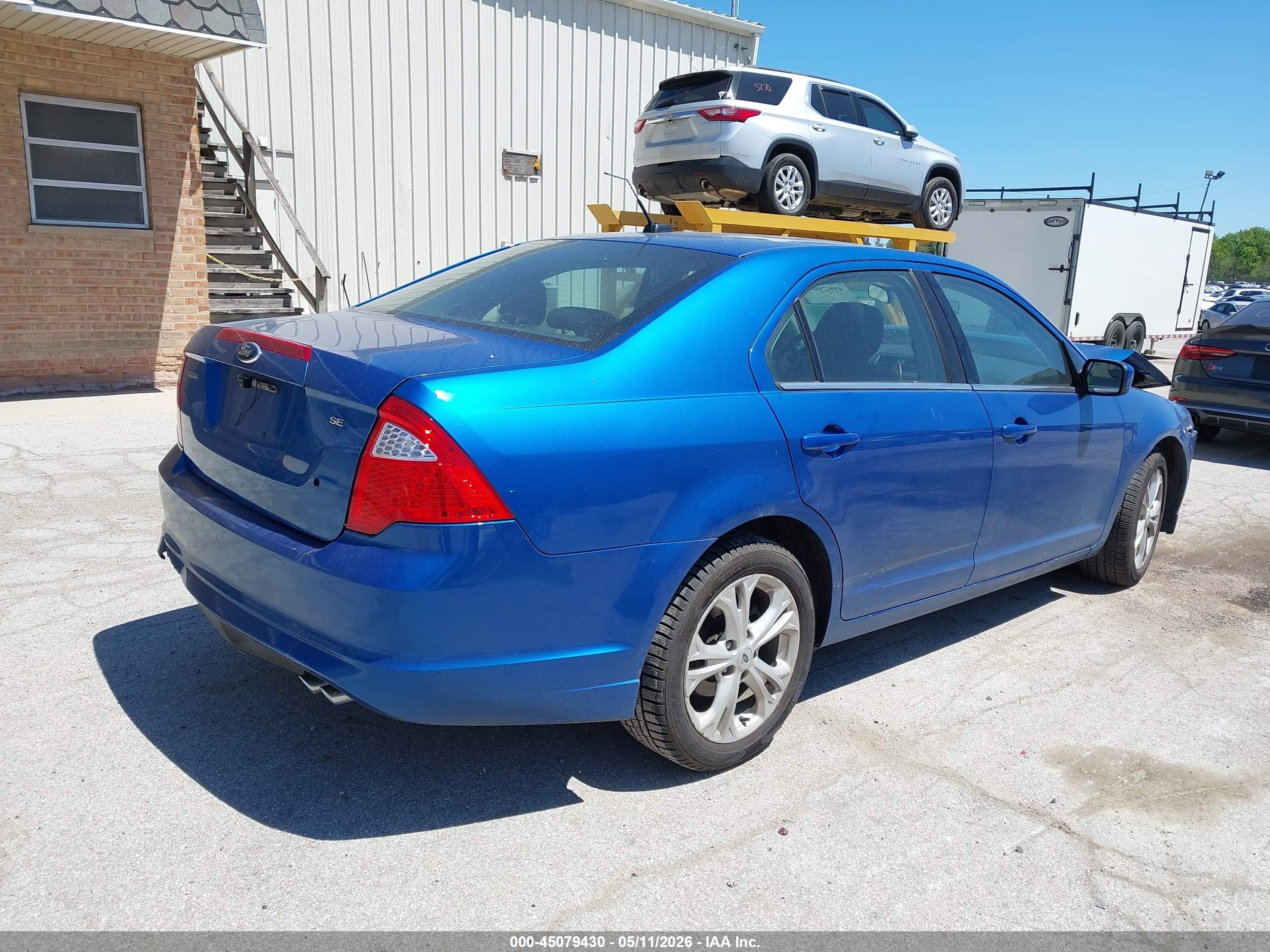 2012 Ford Fusion Se Blue vin: 3FAHP0HA6CR295899