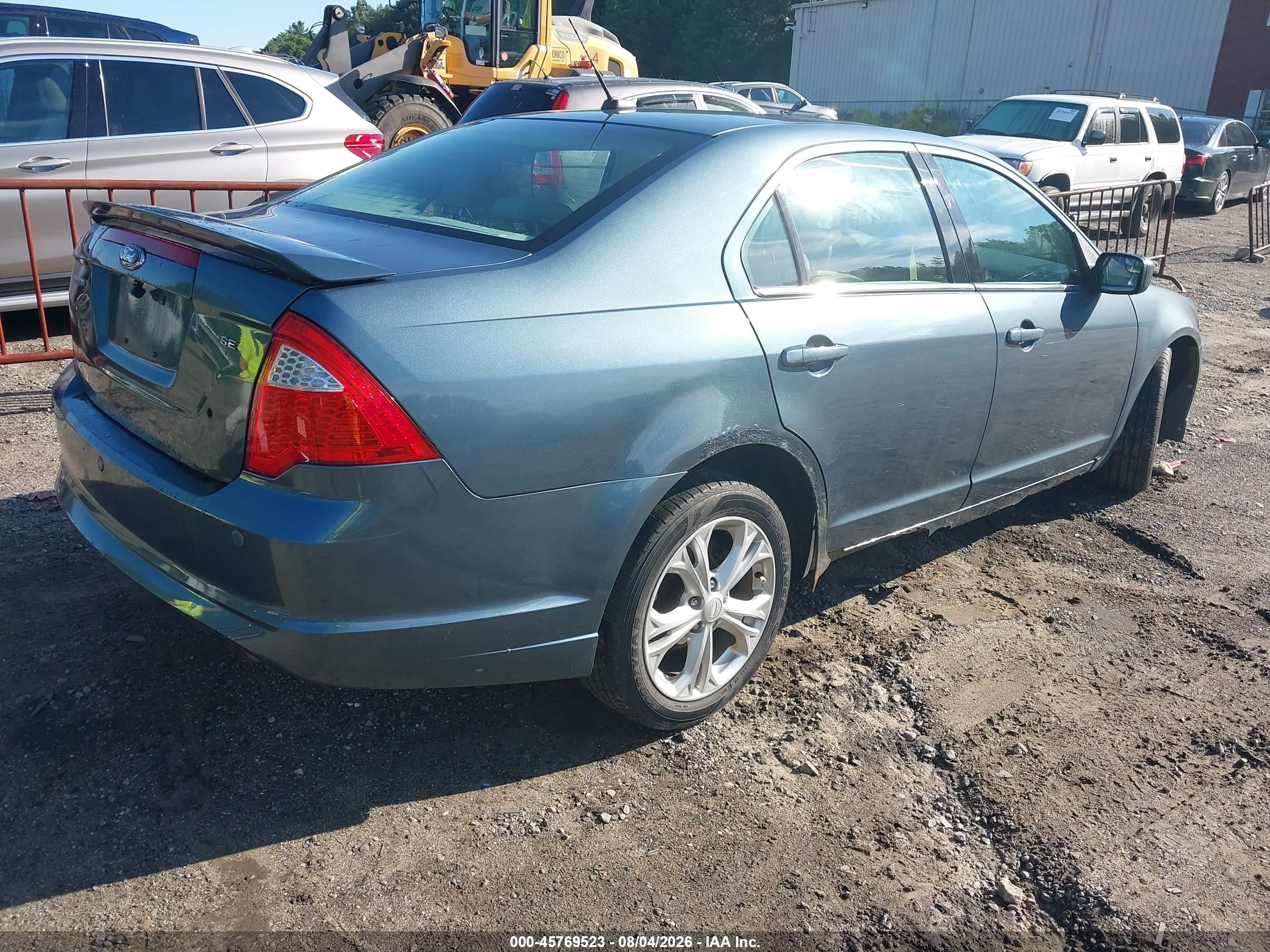 2012 Ford Fusion Se Green vin: 3FAHP0HA6CR386882