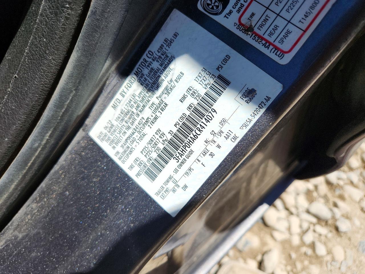 2012 Ford Fusion Se Gray vin: 3FAHP0HA6CR414079