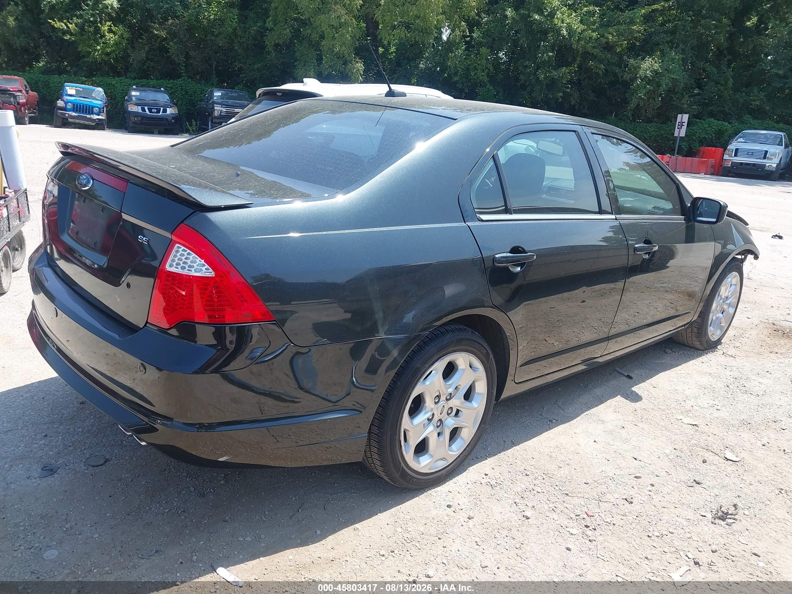 2010 Ford Fusion Se Black vin: 3FAHP0HA7AR198157