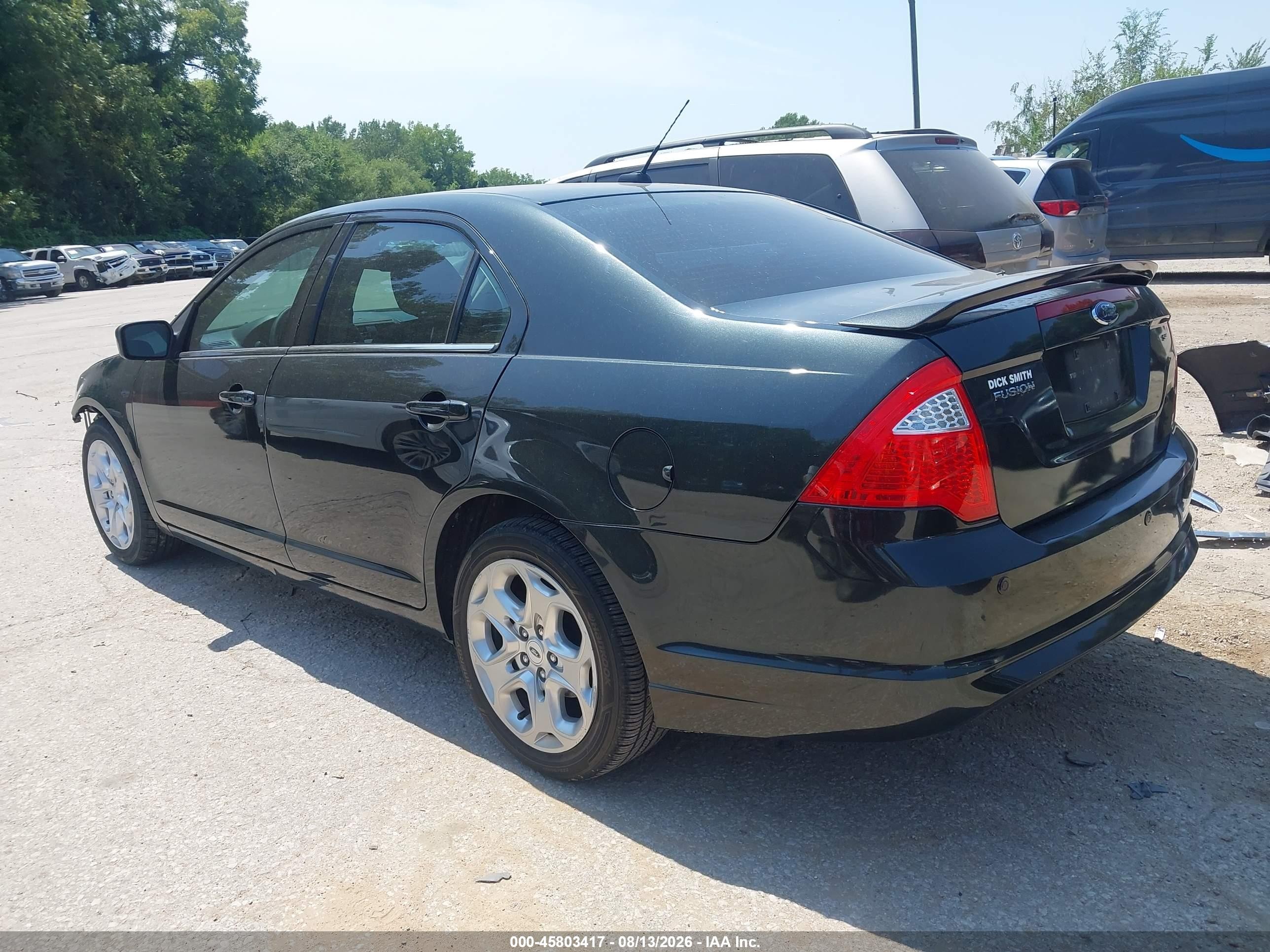 2010 Ford Fusion Se Black vin: 3FAHP0HA7AR198157