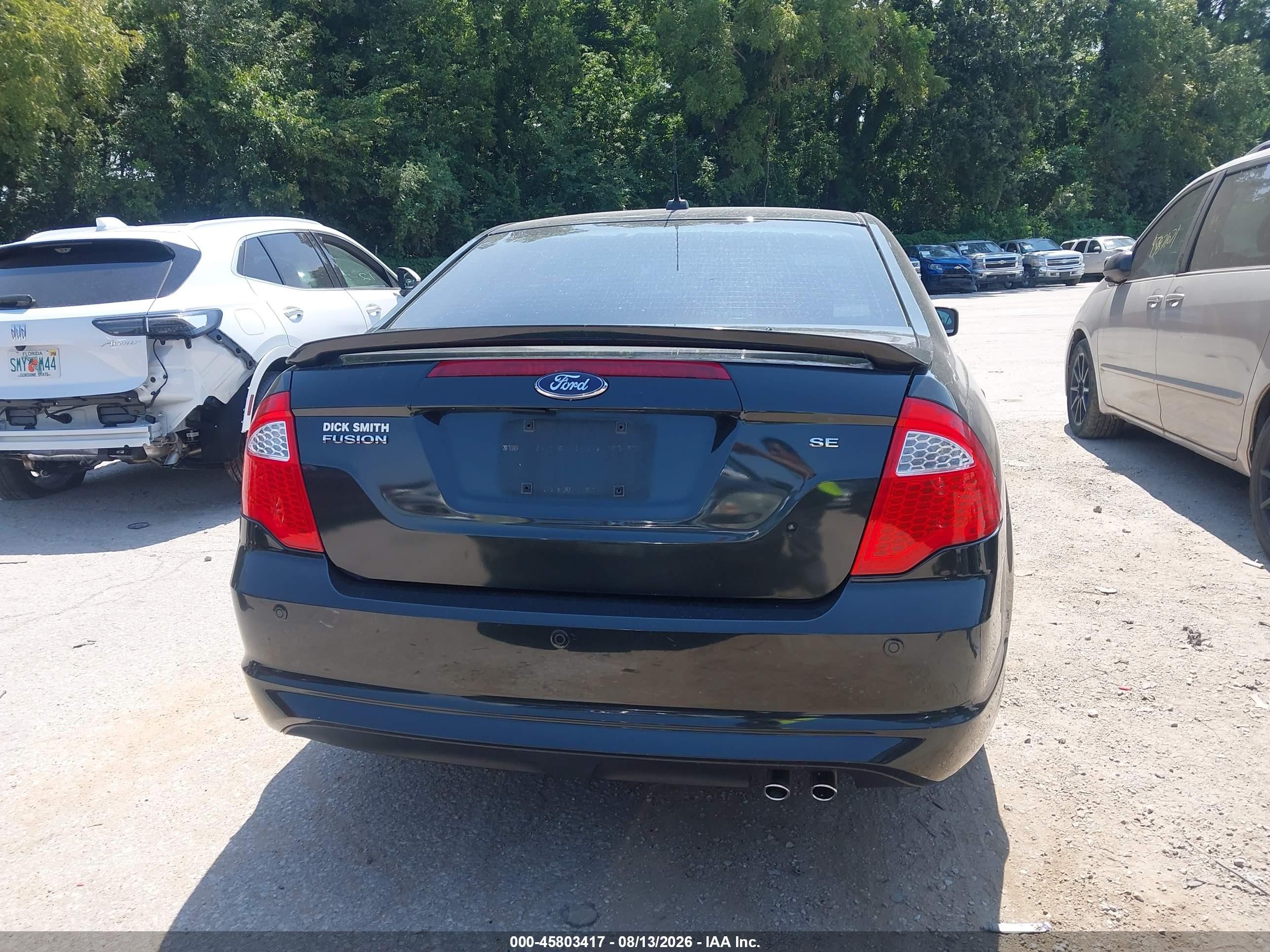 2010 Ford Fusion Se Black vin: 3FAHP0HA7AR198157