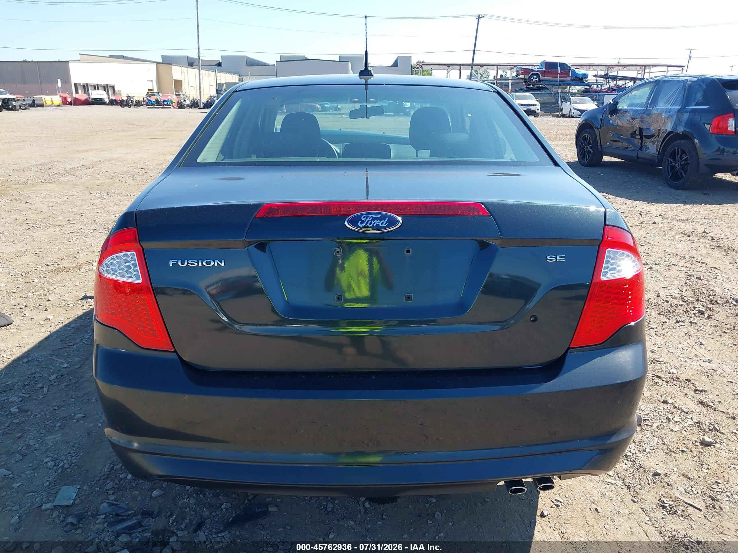 2010 Ford Fusion Se Green vin: 3FAHP0HA7AR239631