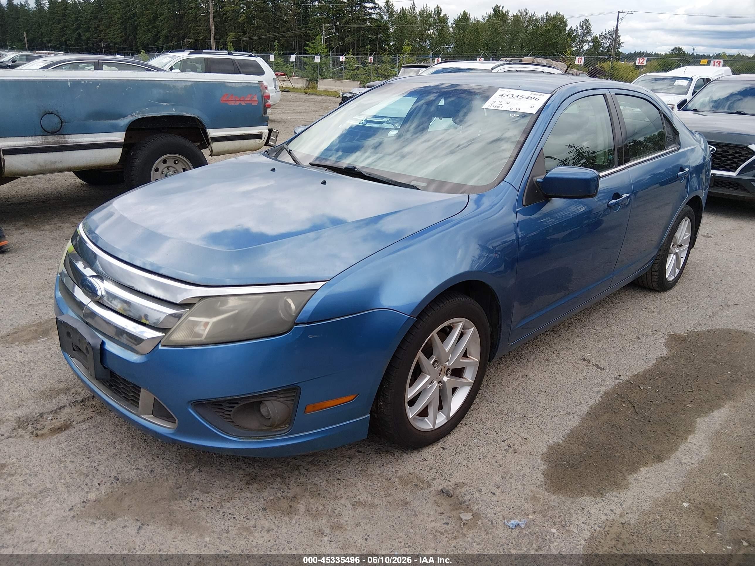 2010 Ford Fusion Se Blue vin: 3FAHP0HA7AR252265