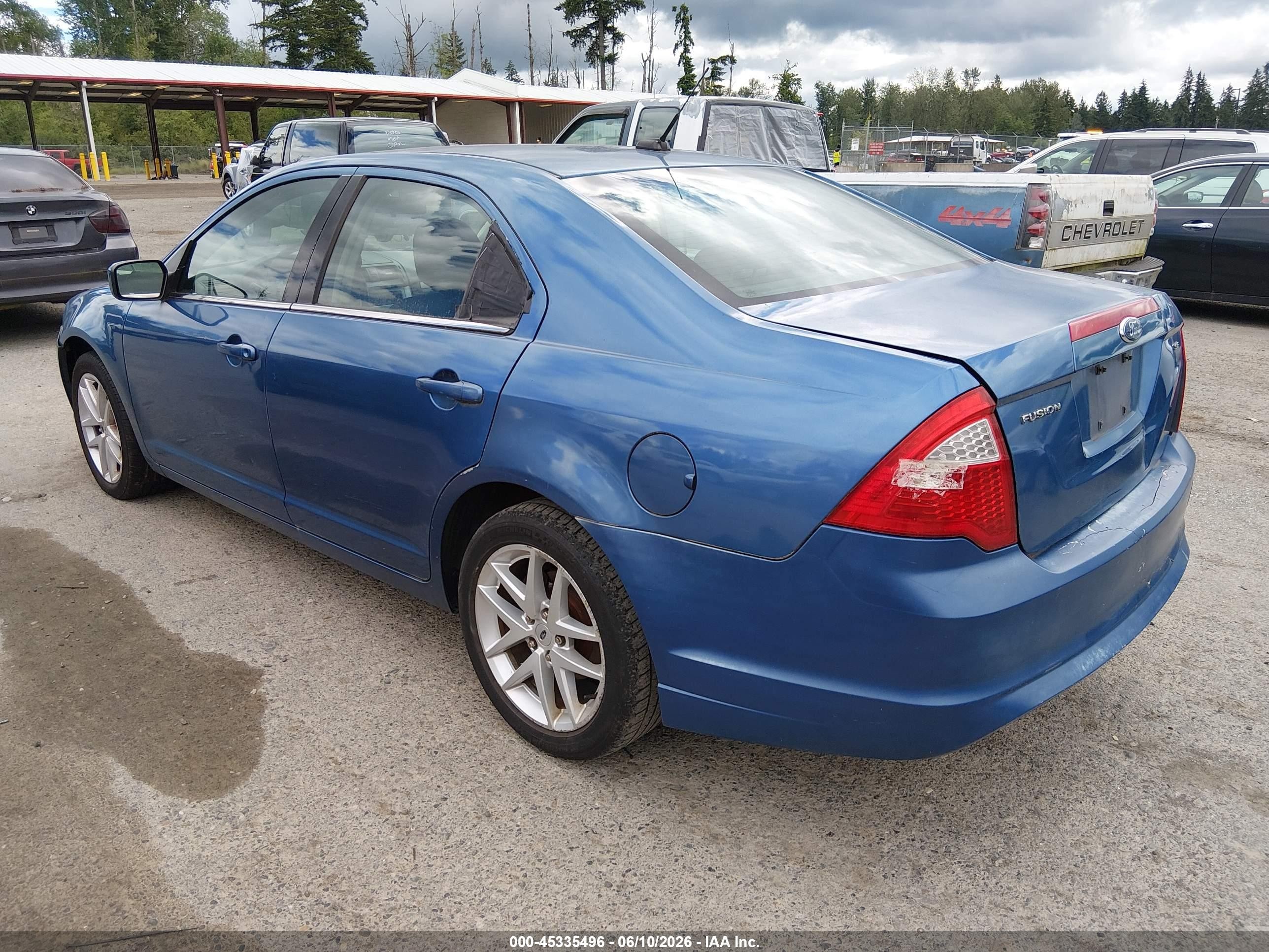 2010 Ford Fusion Se Blue vin: 3FAHP0HA7AR252265