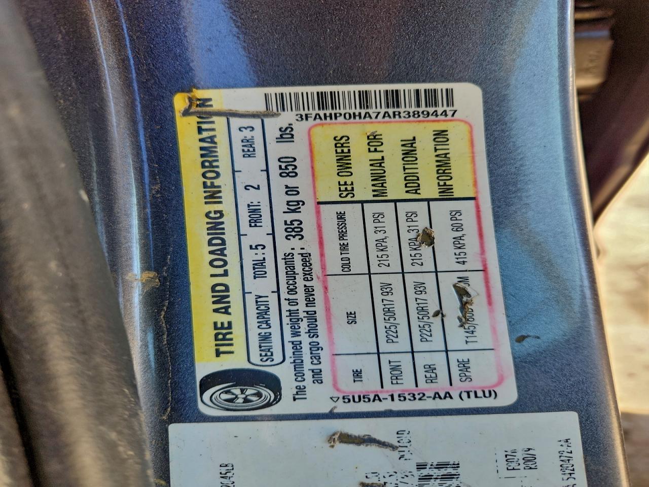 2010 Ford Fusion Se Silver vin: 3FAHP0HA7AR389447
