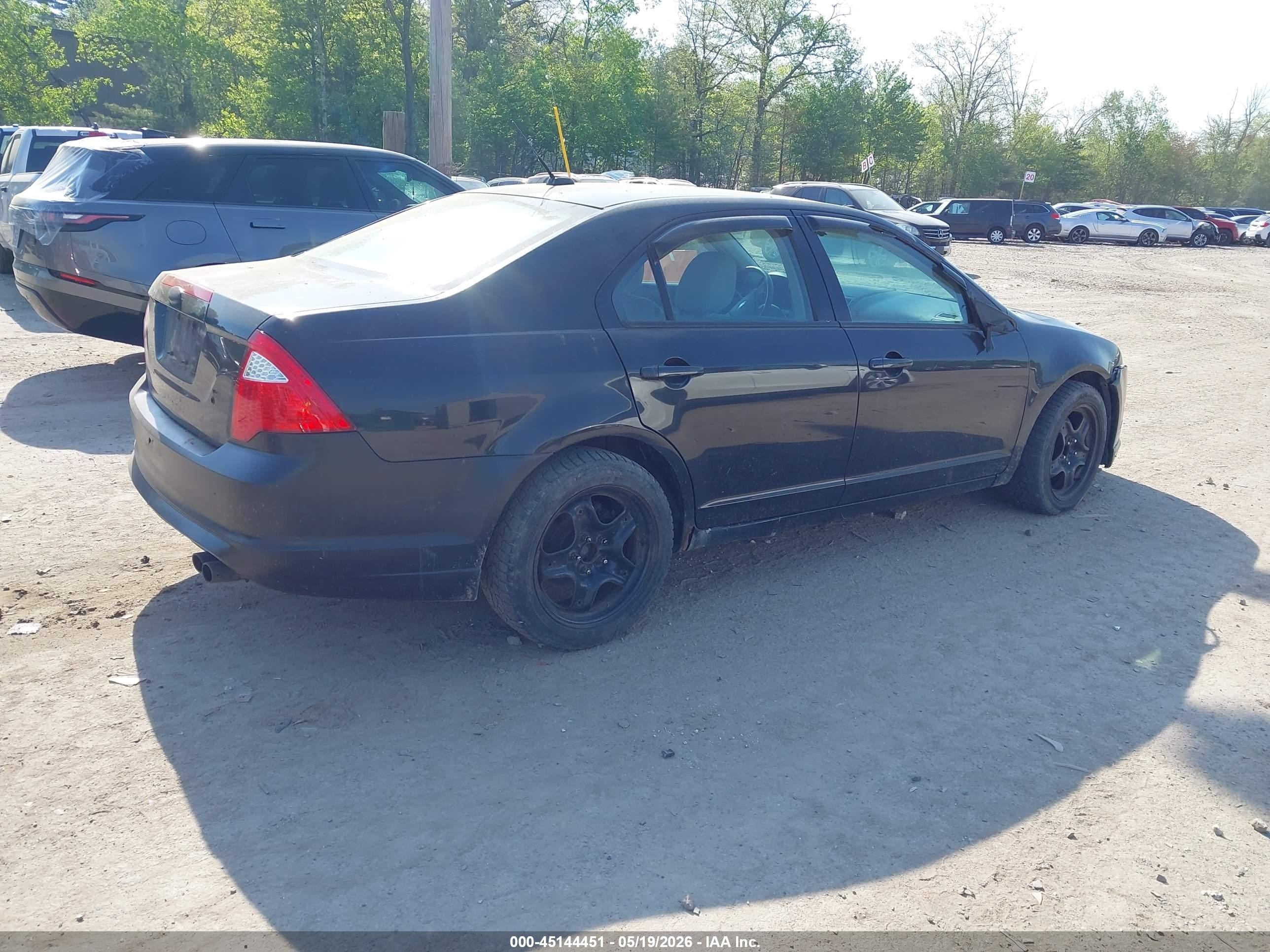 2010 Ford Fusion Se Black vin: 3FAHP0HA7AR395815