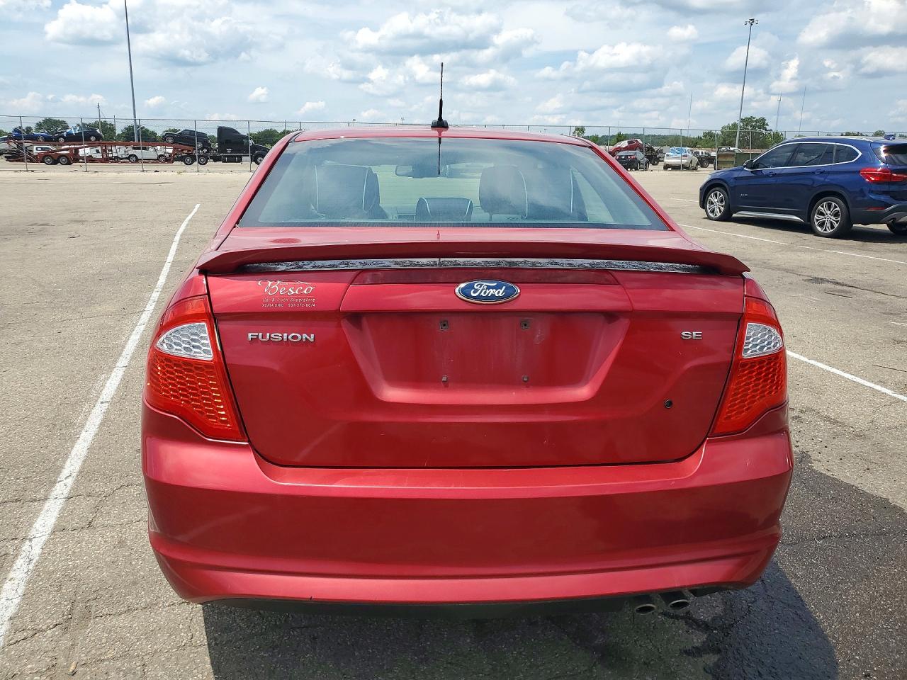 2011 Ford Fusion Se Red vin: 3FAHP0HA7BR278947