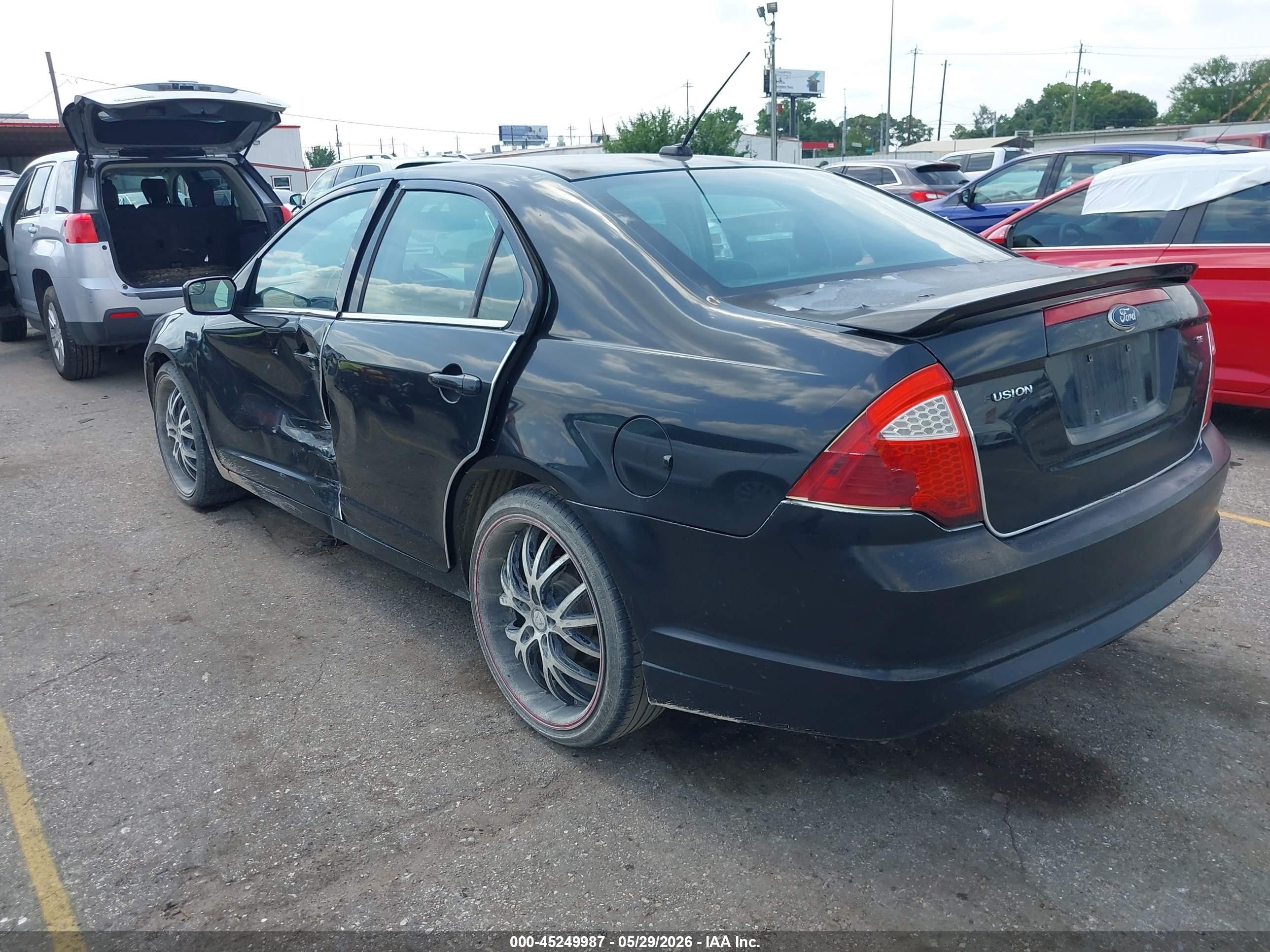 2011 Ford Fusion Se Black vin: 3FAHP0HA7BR291908