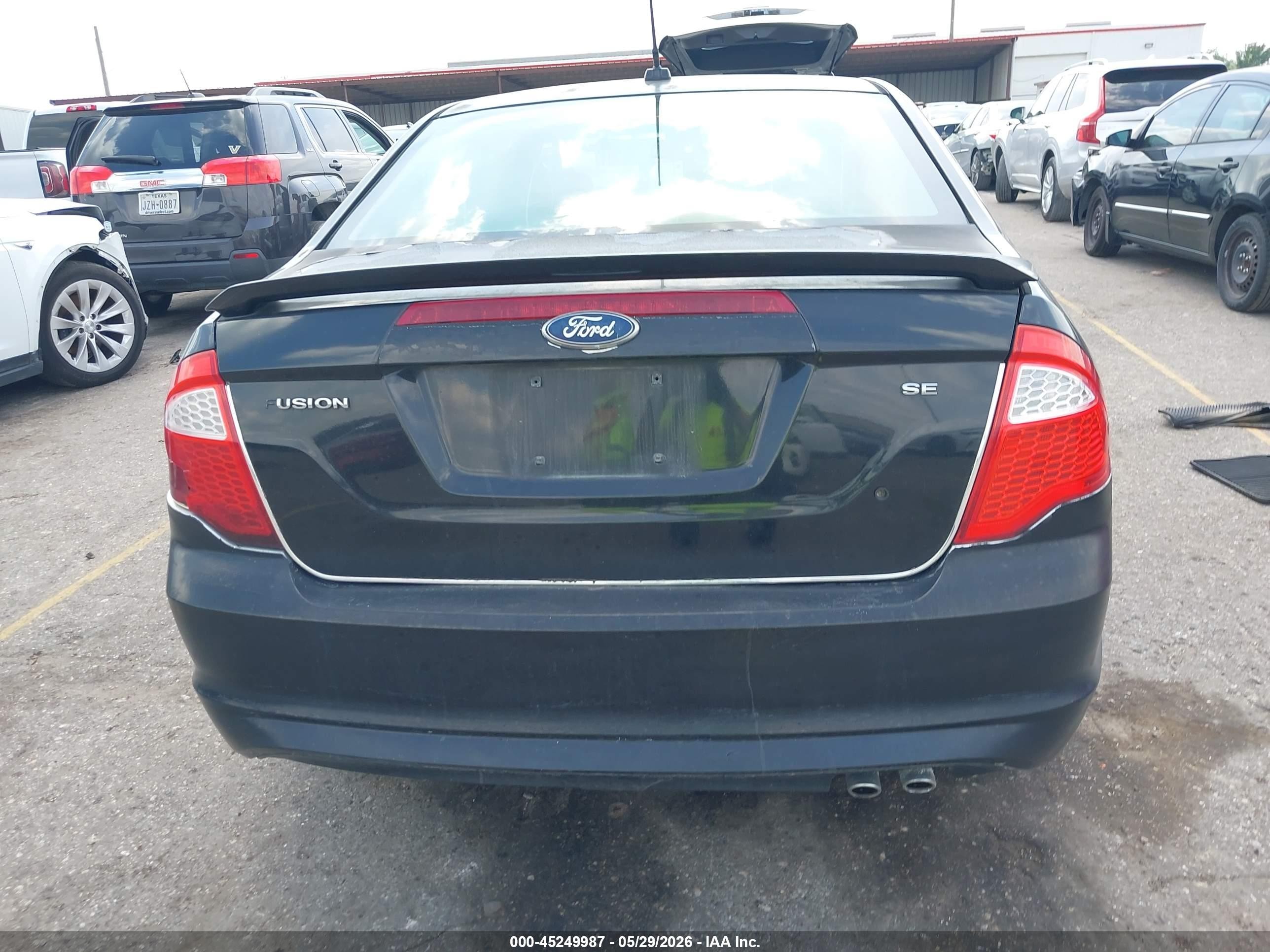 2011 Ford Fusion Se Black vin: 3FAHP0HA7BR291908