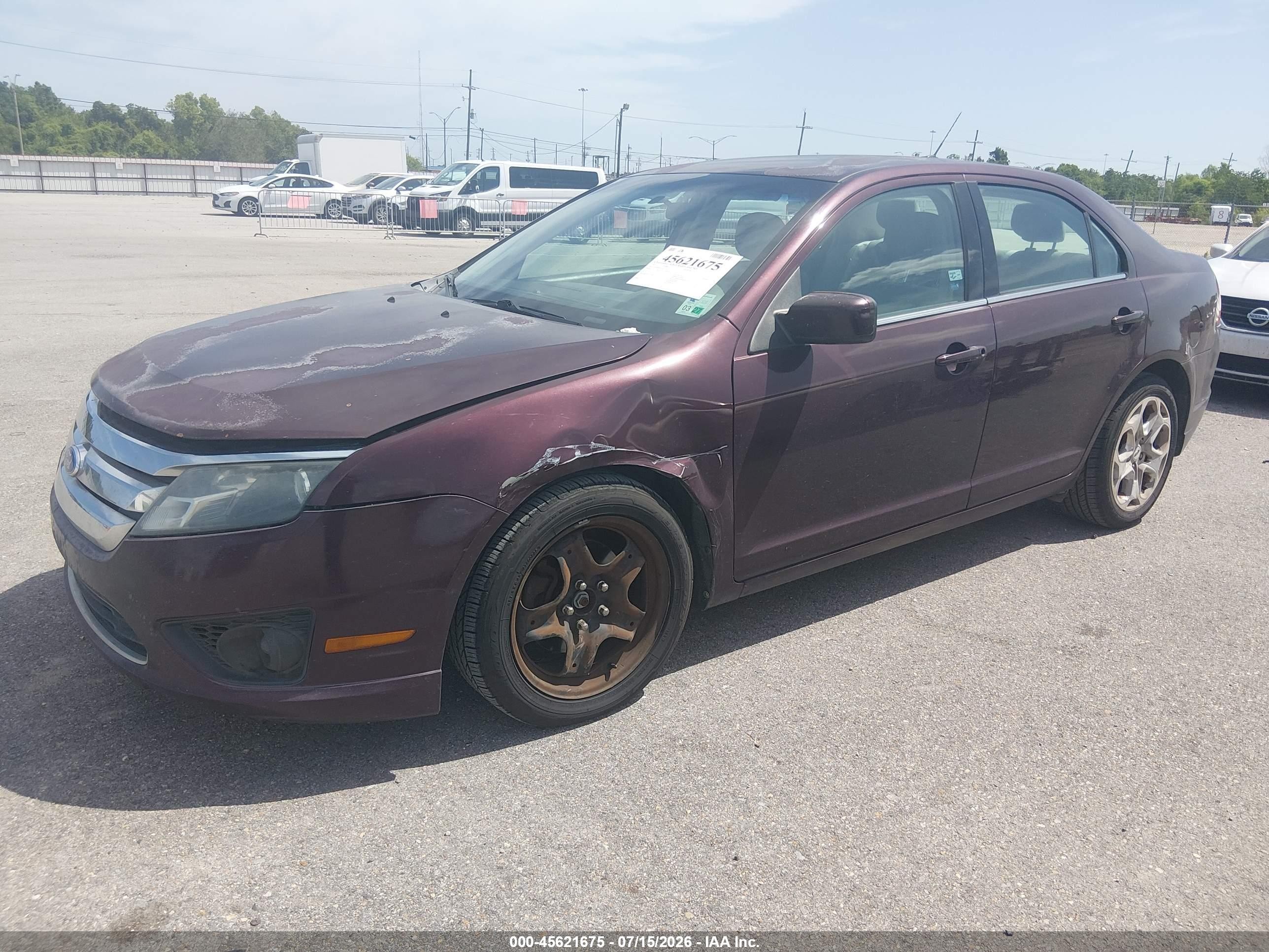 2011 Ford Fusion Se Burgundy vin: 3FAHP0HA7BR295747