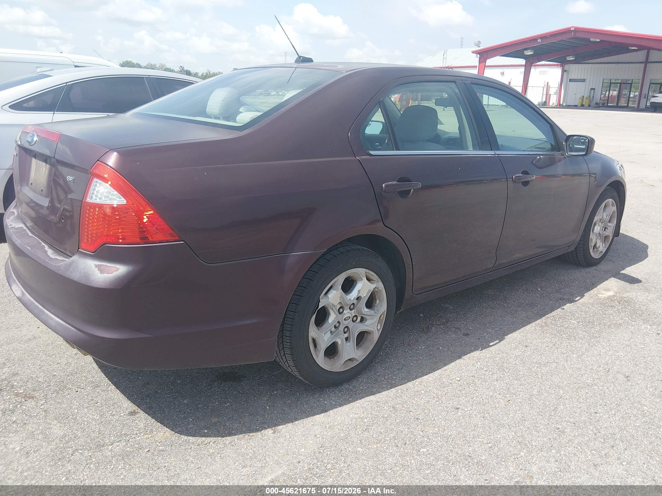 2011 Ford Fusion Se Burgundy vin: 3FAHP0HA7BR295747