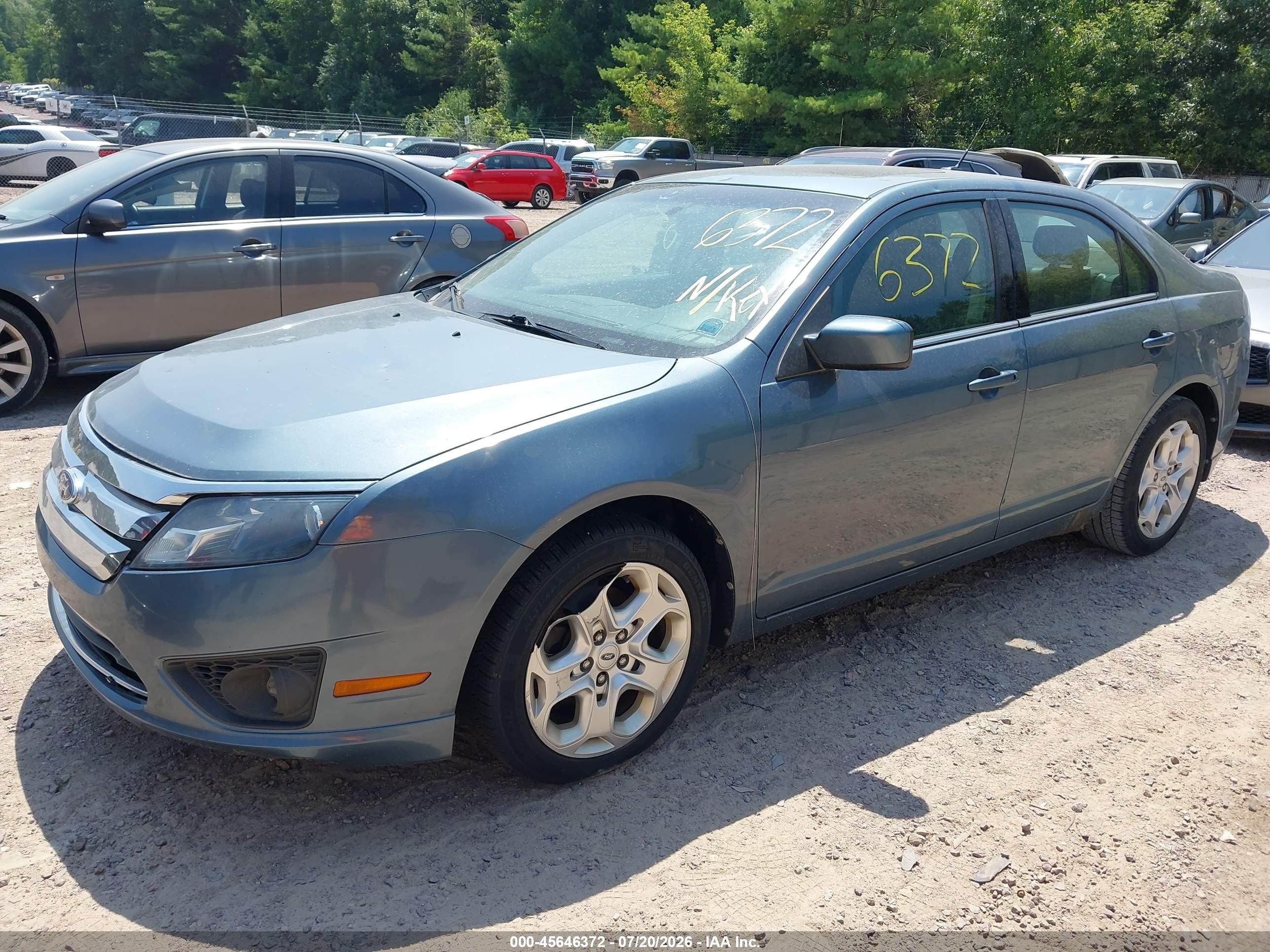 2011 Ford Fusion Se Teal vin: 3FAHP0HA7BR309288