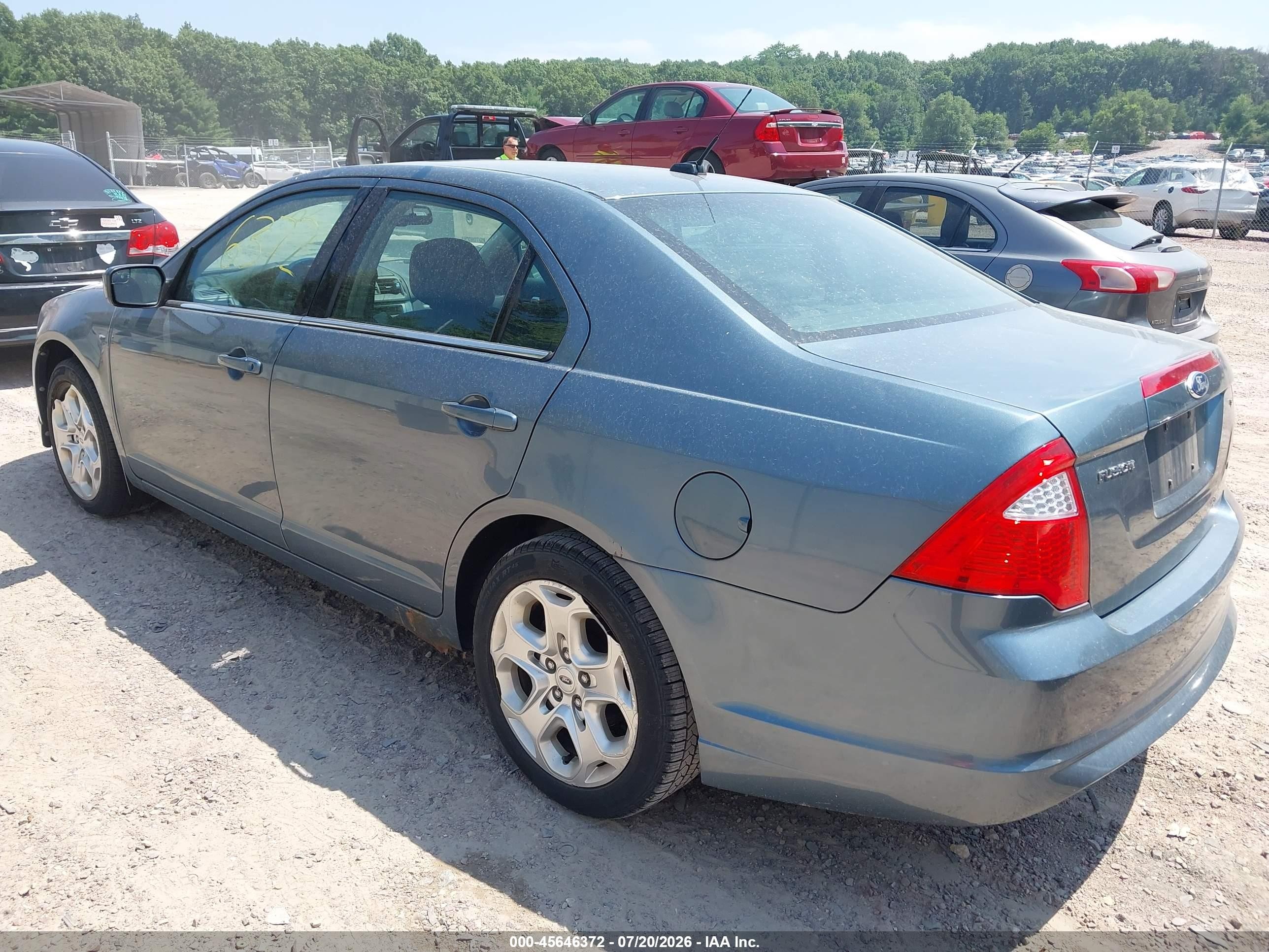 2011 Ford Fusion Se Teal vin: 3FAHP0HA7BR309288