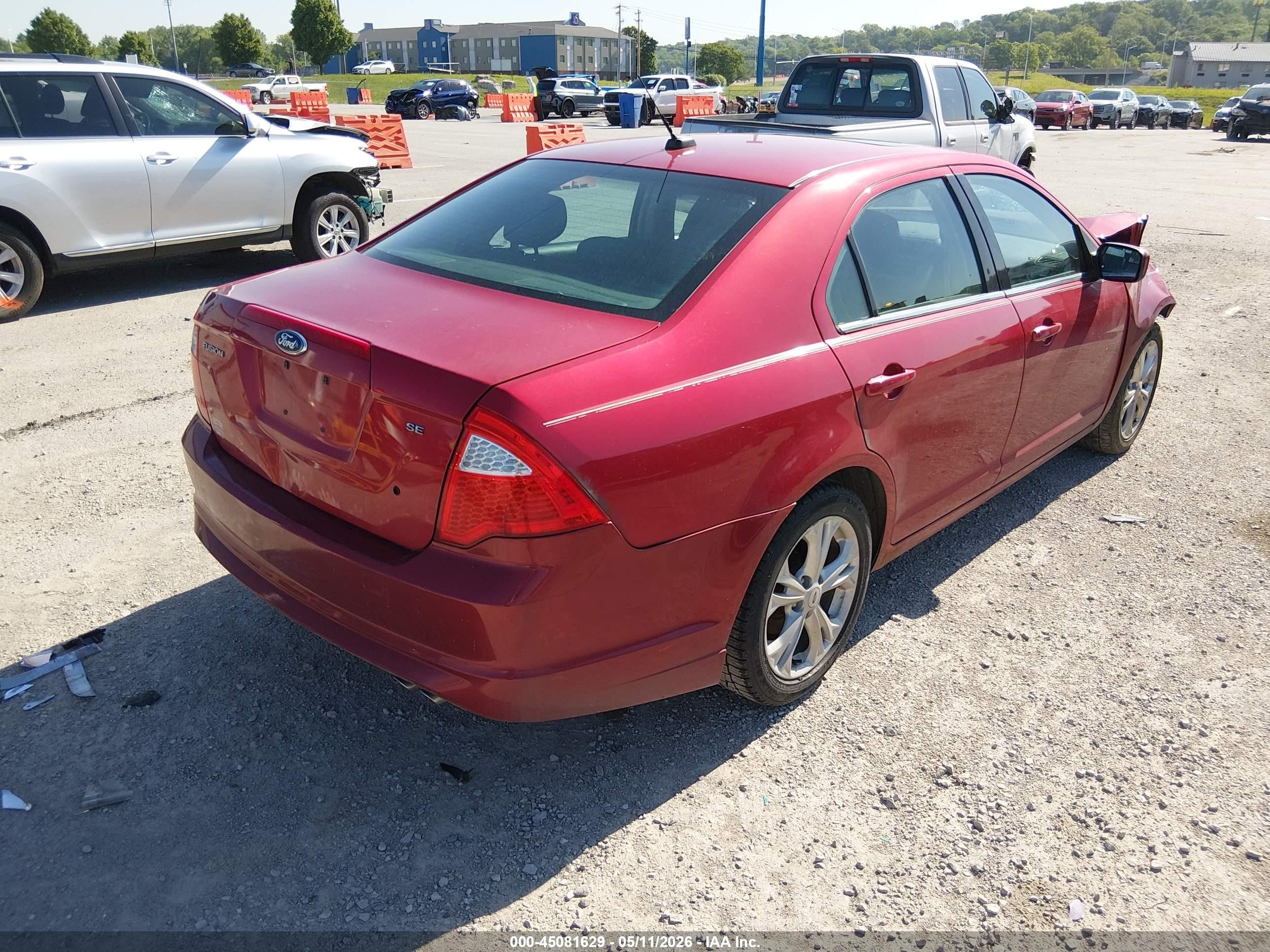2012 Ford Fusion Se Red vin: 3FAHP0HA7CR150693