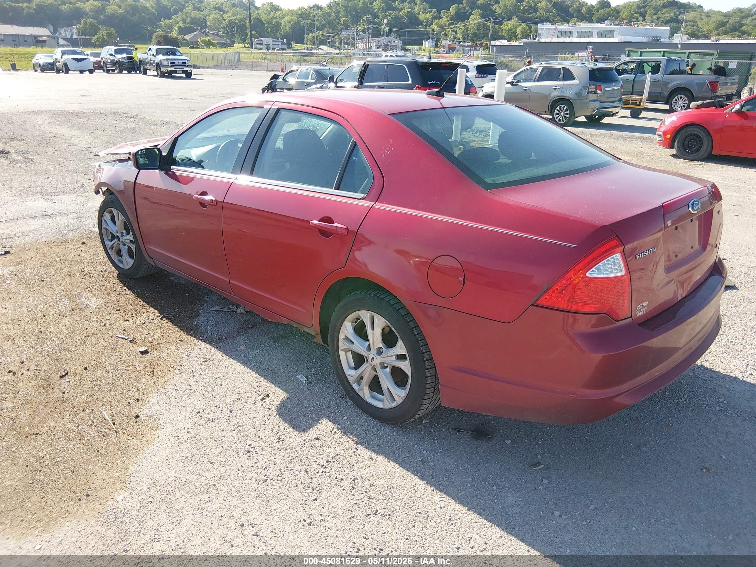 2012 Ford Fusion Se Red vin: 3FAHP0HA7CR150693