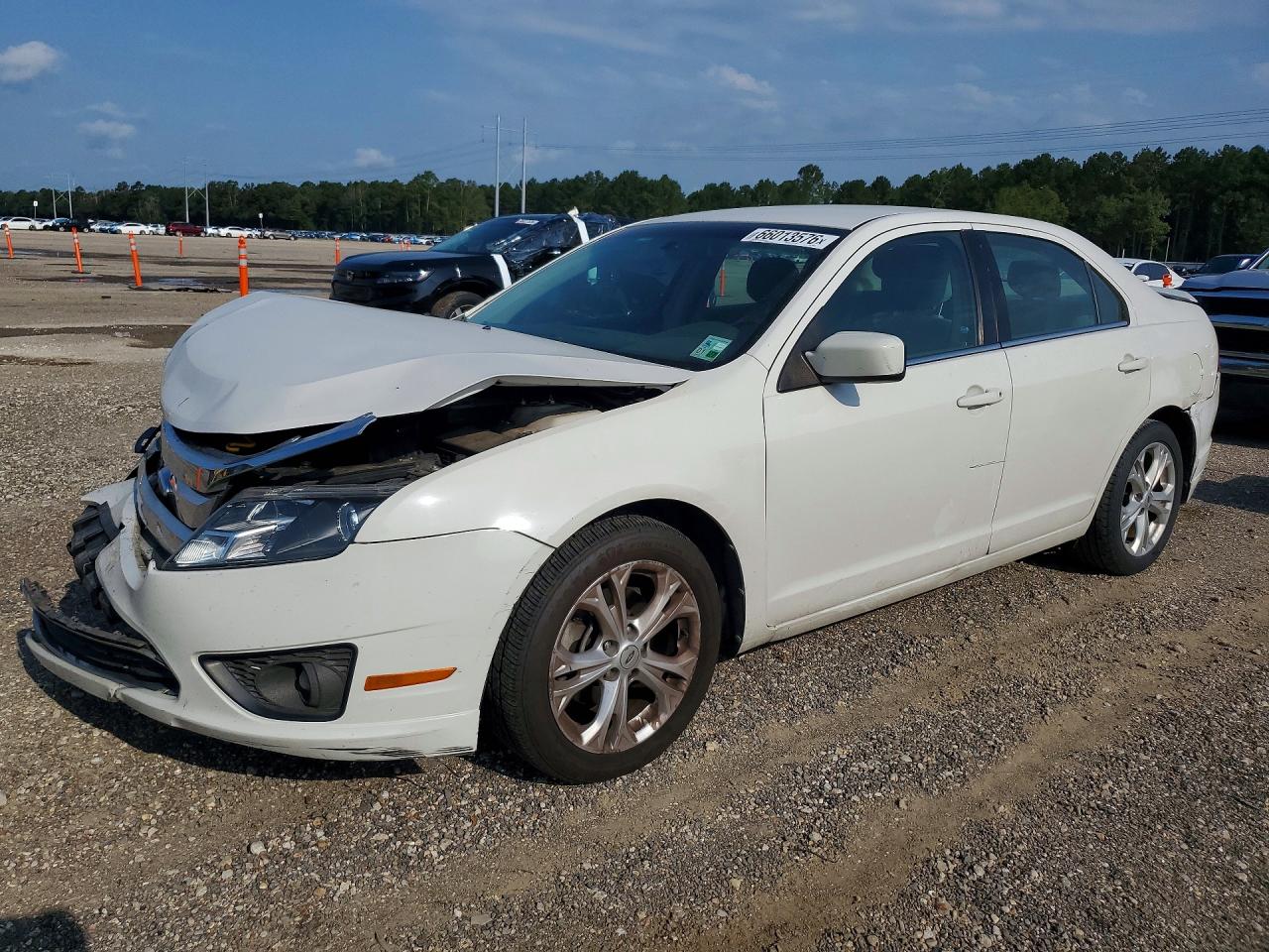2012 Ford Fusion Se White vin: 3FAHP0HA7CR254696