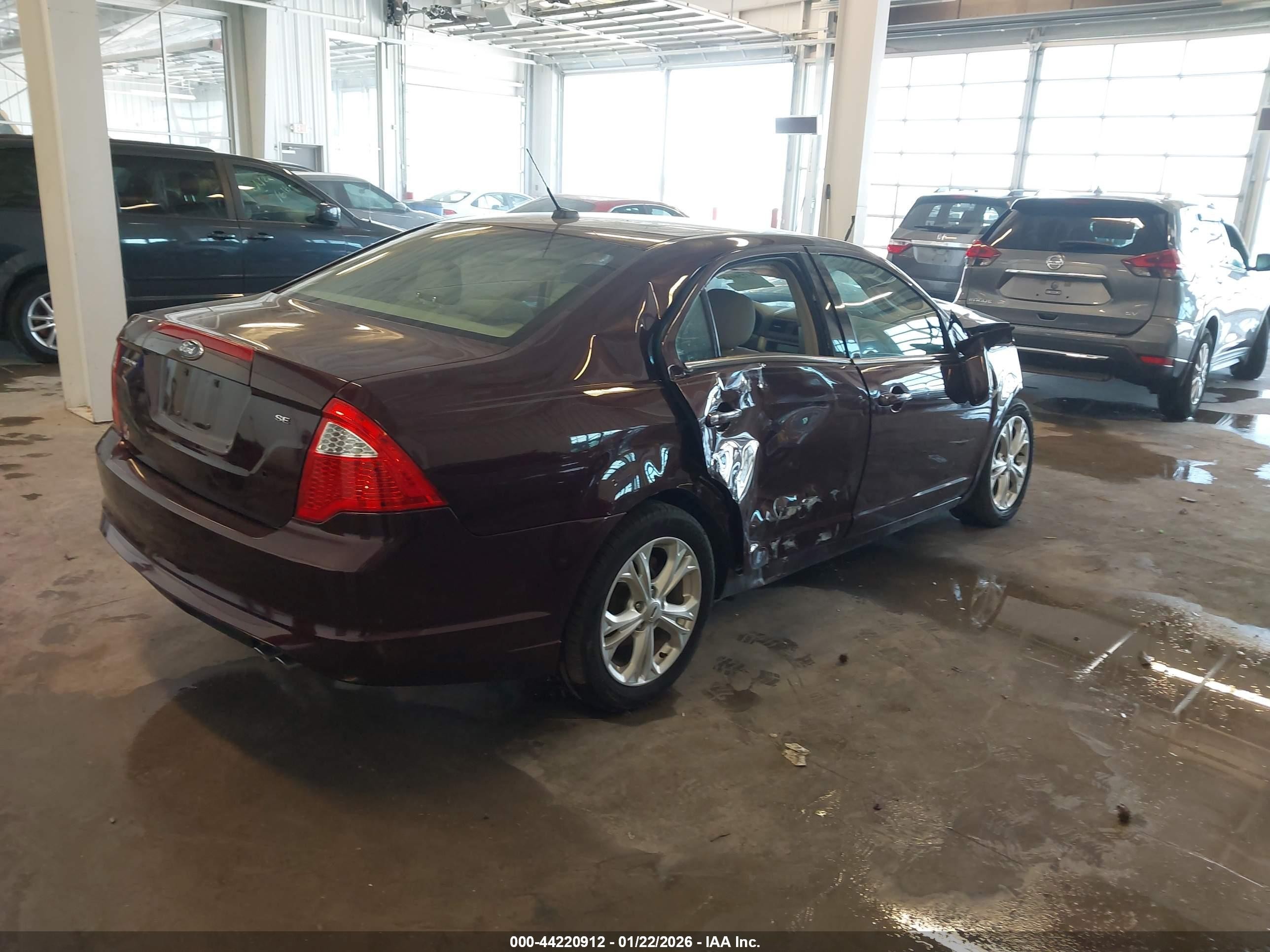 2012 Ford Fusion Se Бордовый vin: 3FAHP0HA7CR283471