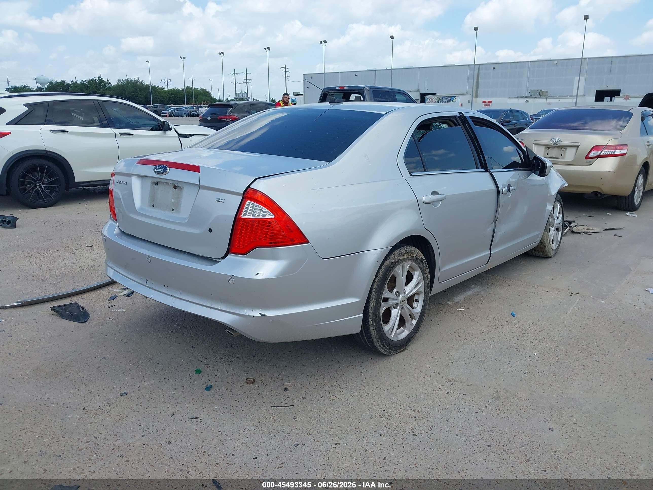 2012 Ford Fusion Se Silver vin: 3FAHP0HA7CR306232