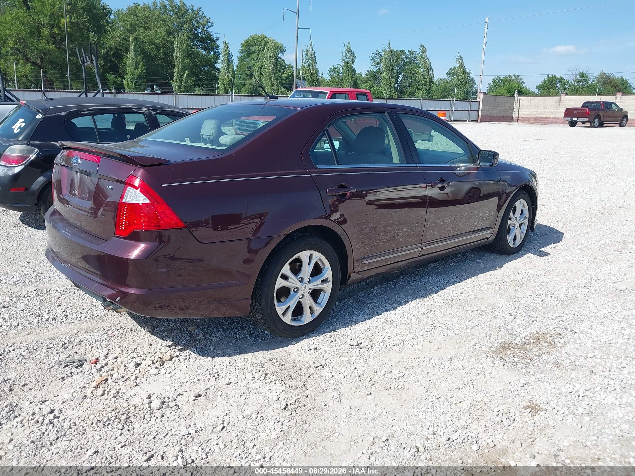 2012 Ford Fusion Se Purple vin: 3FAHP0HA7CR309552