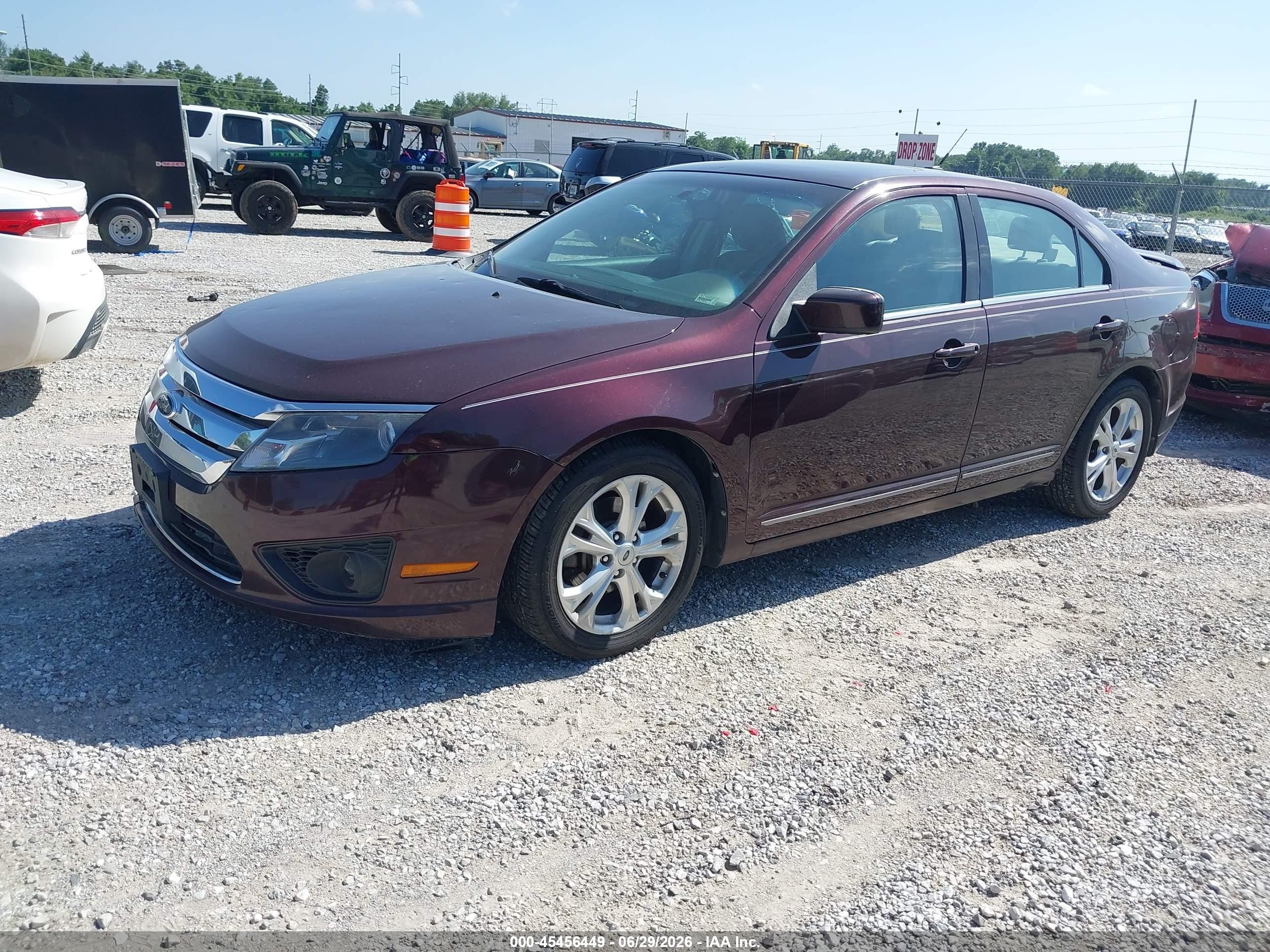 2012 Ford Fusion Se Purple vin: 3FAHP0HA7CR309552