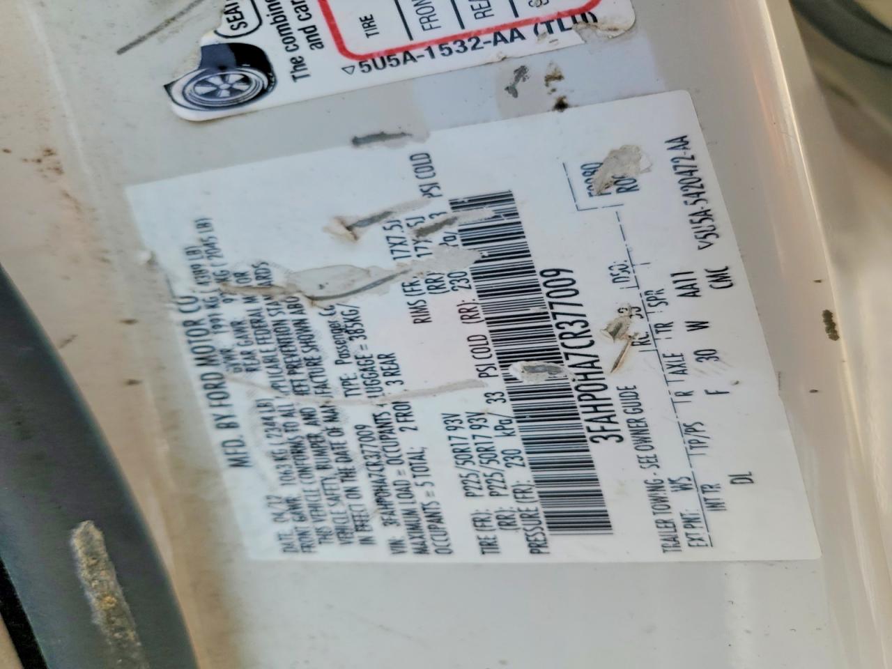 2012 Ford Fusion Se White vin: 3FAHP0HA7CR377009