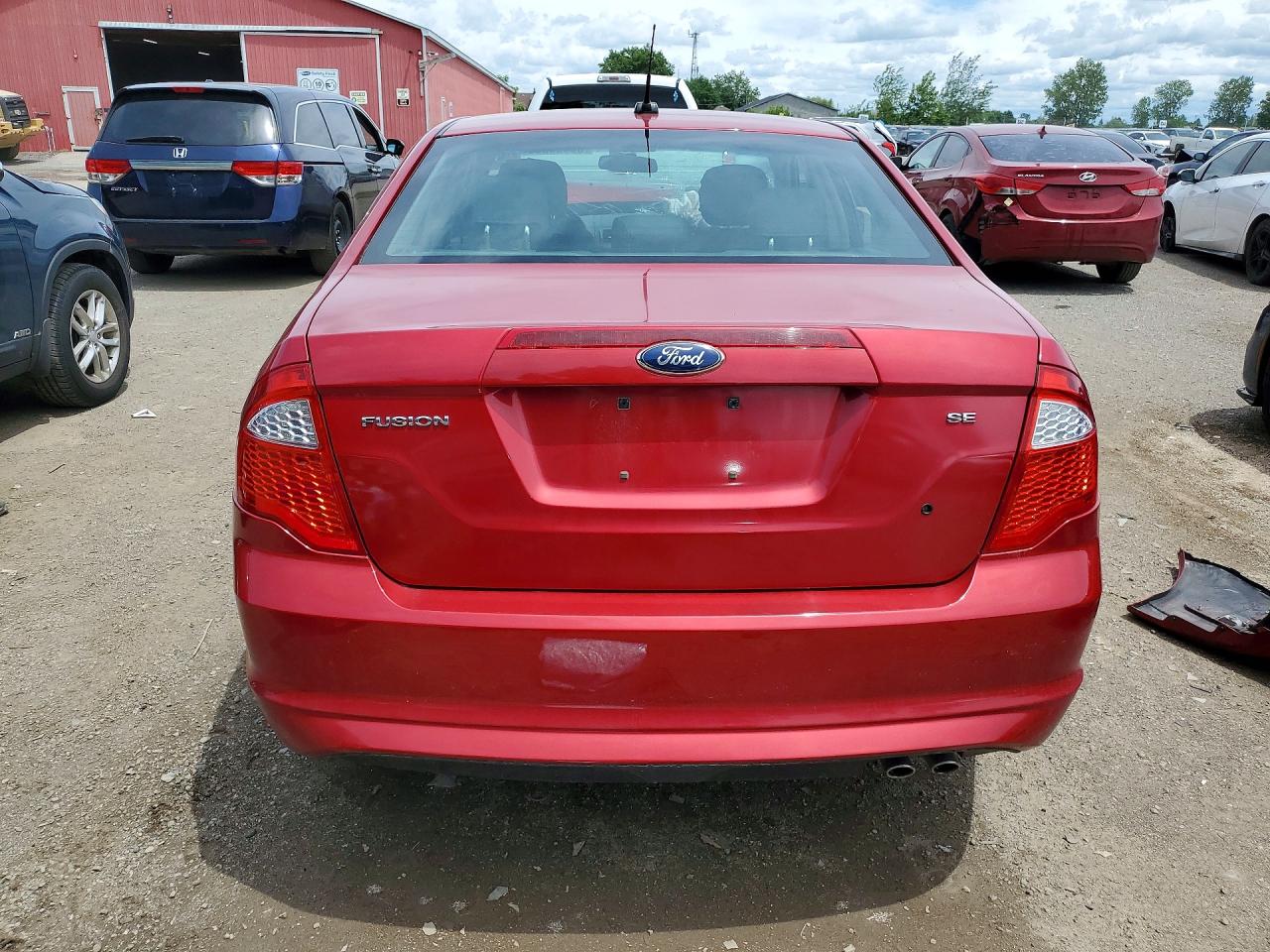 2012 Ford Fusion Se Red vin: 3FAHP0HA7CR423857