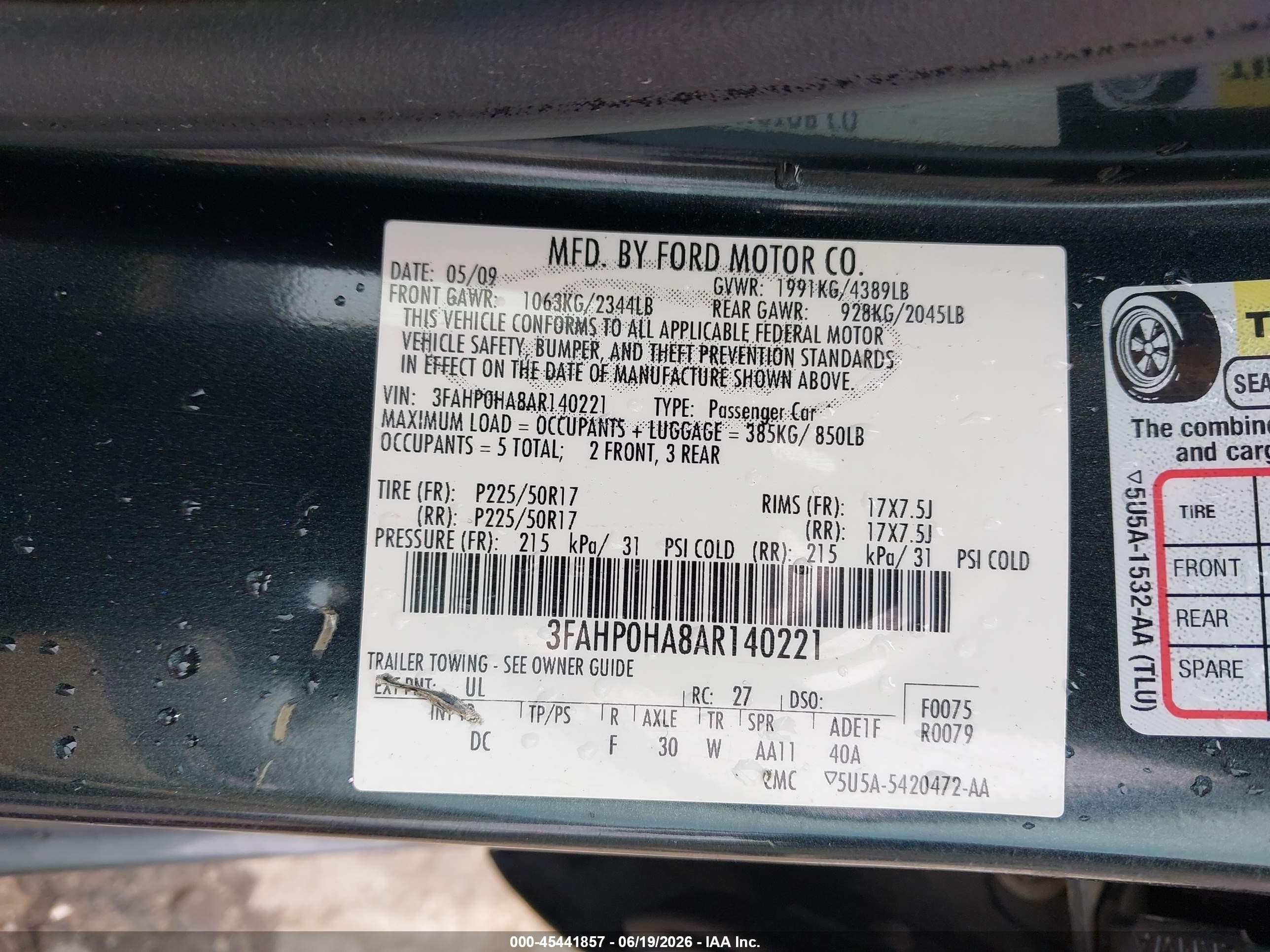 2010 Ford Fusion Se Gray vin: 3FAHP0HA8AR140221