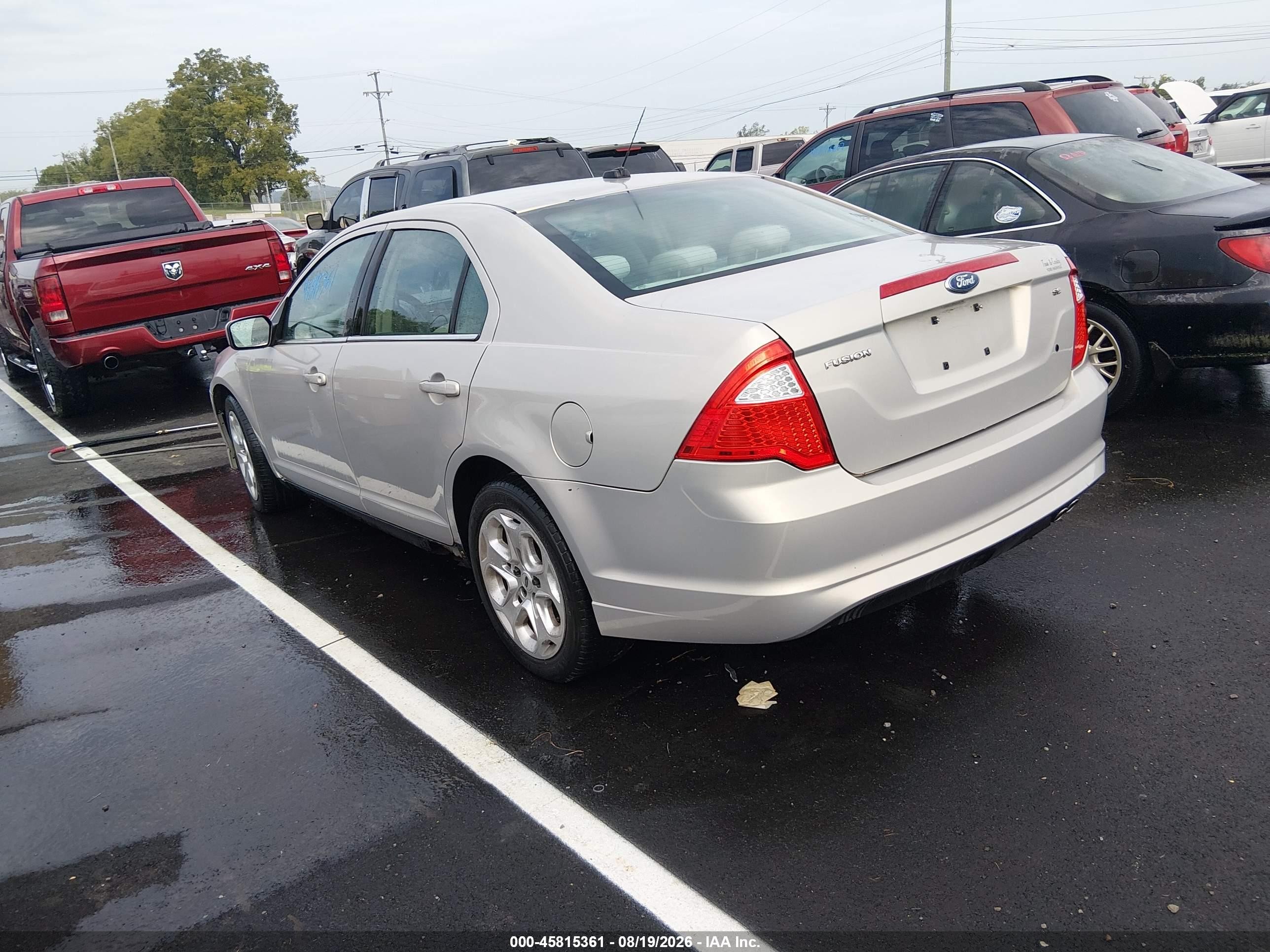 2010 Ford Fusion Se Silver vin: 3FAHP0HA8AR142101