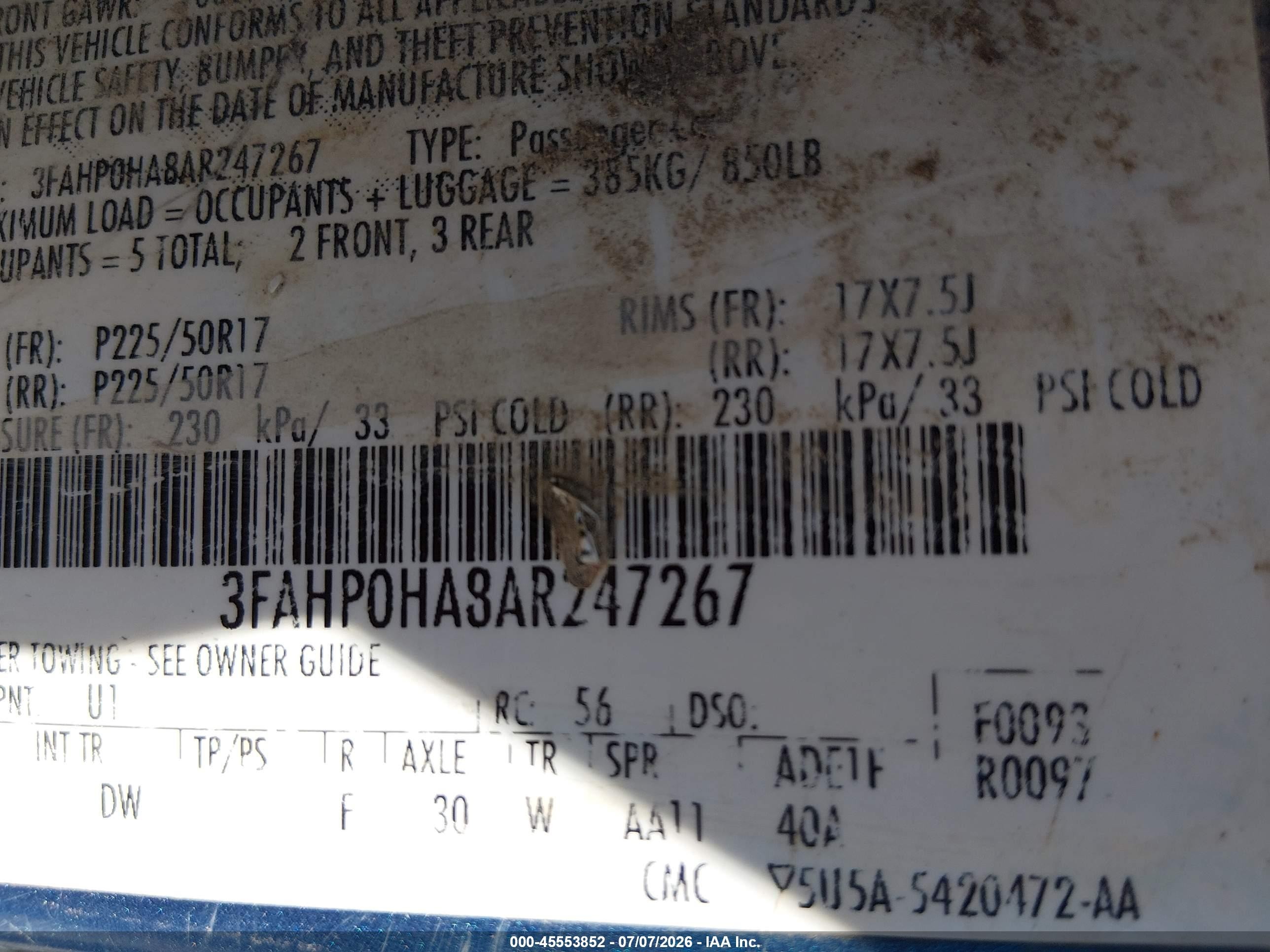 2010 Ford Fusion Se Синий vin: 3FAHP0HA8AR247267