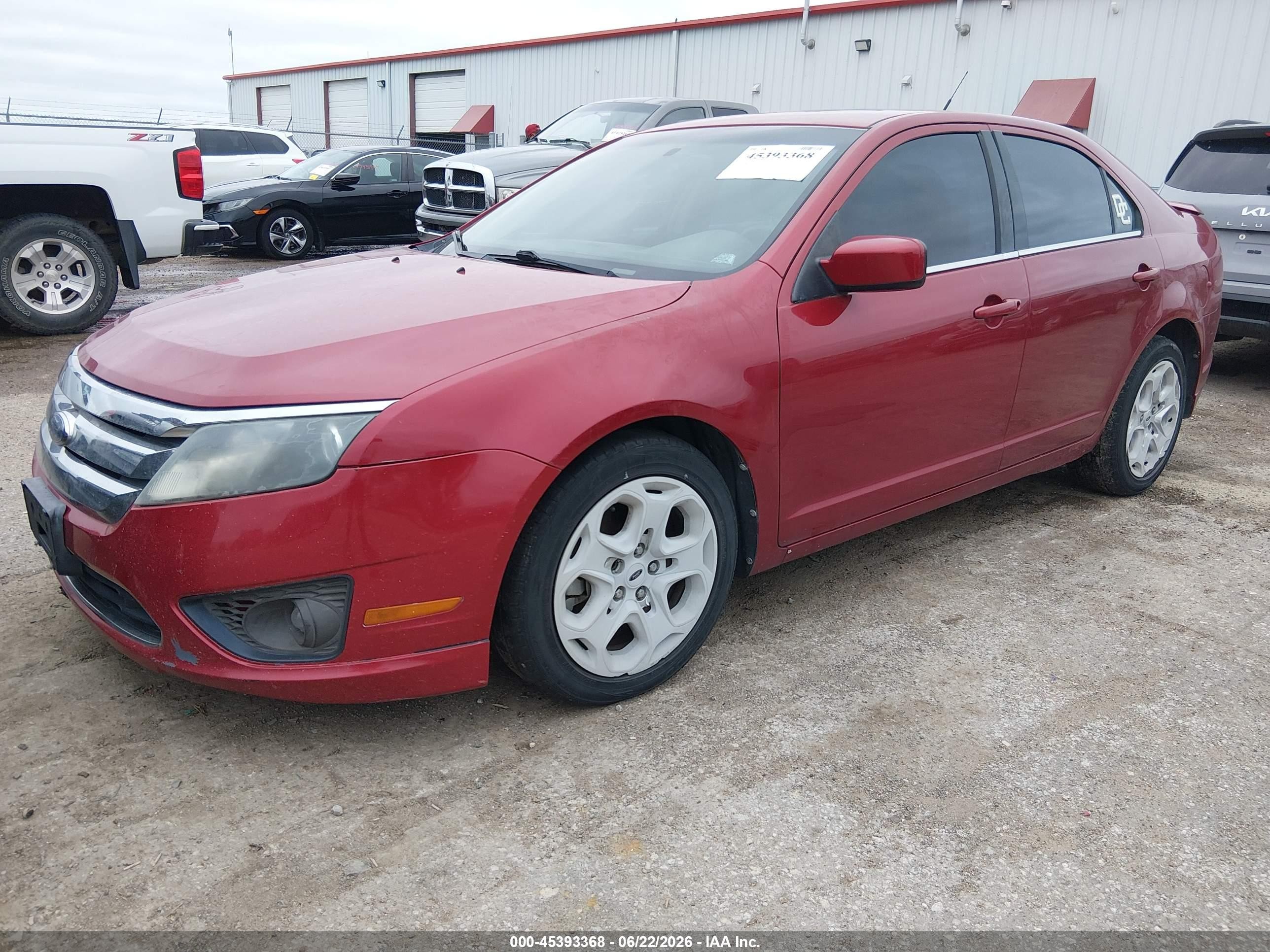2010 Ford Fusion Se Red vin: 3FAHP0HA8AR253702