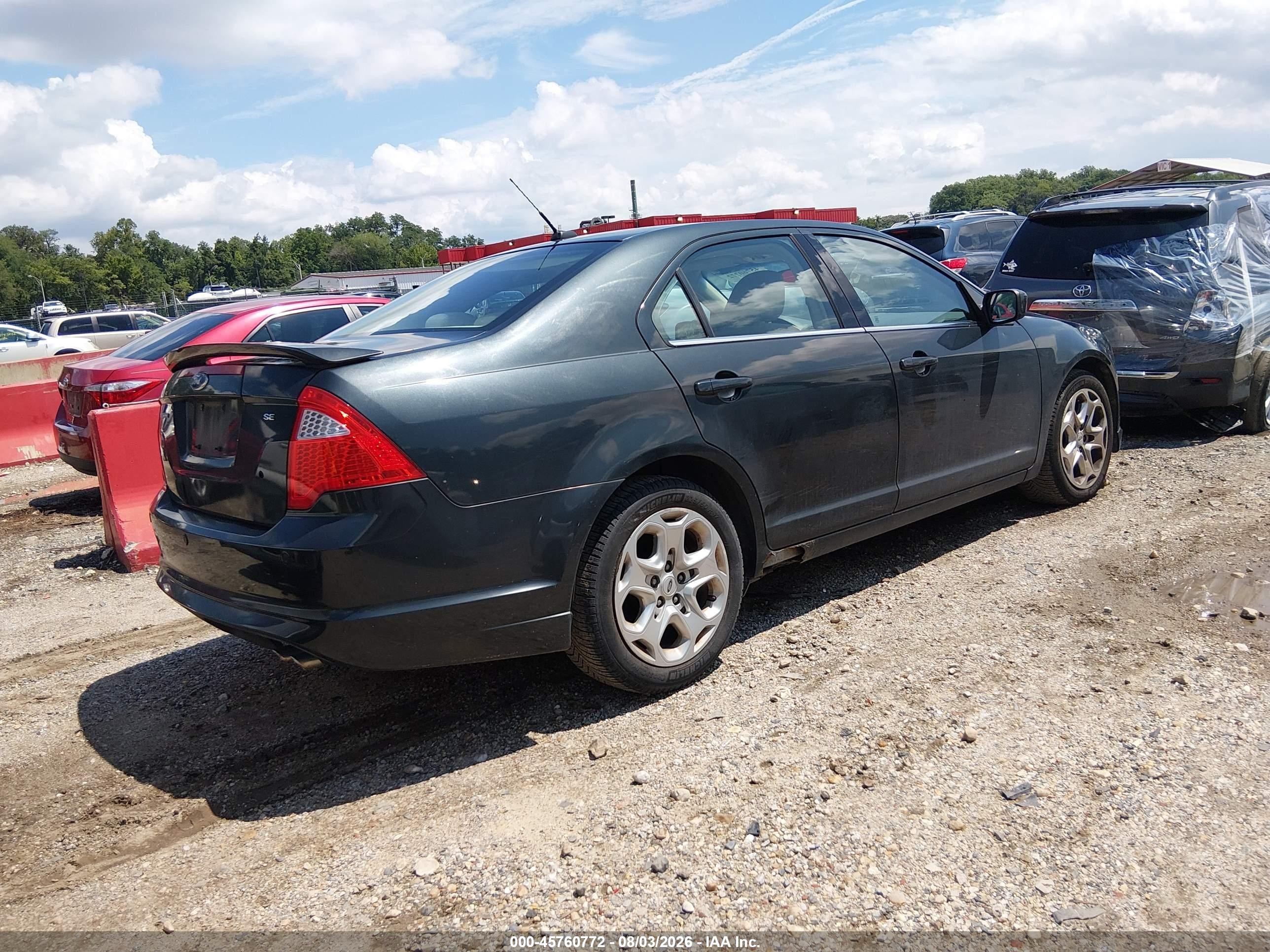 2010 Ford Fusion Se Black vin: 3FAHP0HA8AR275022