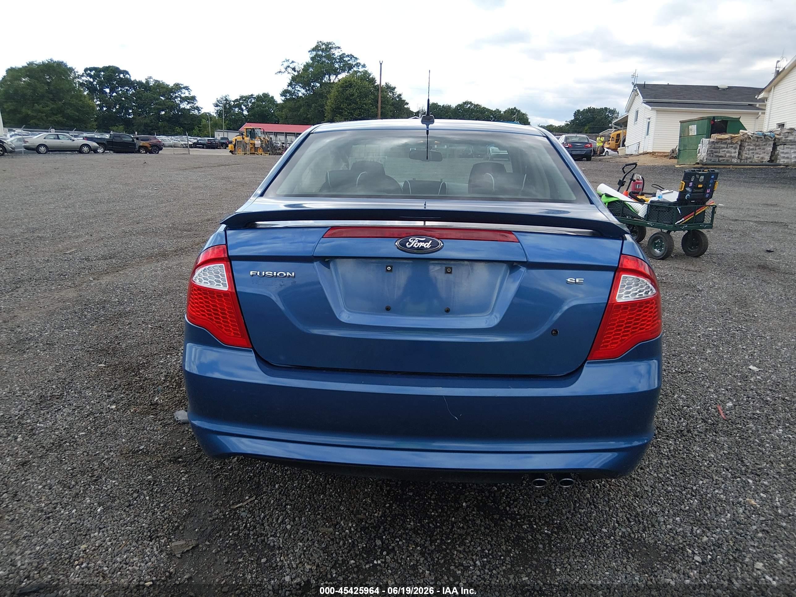 2010 Ford Fusion Se Blue vin: 3FAHP0HA8AR283931